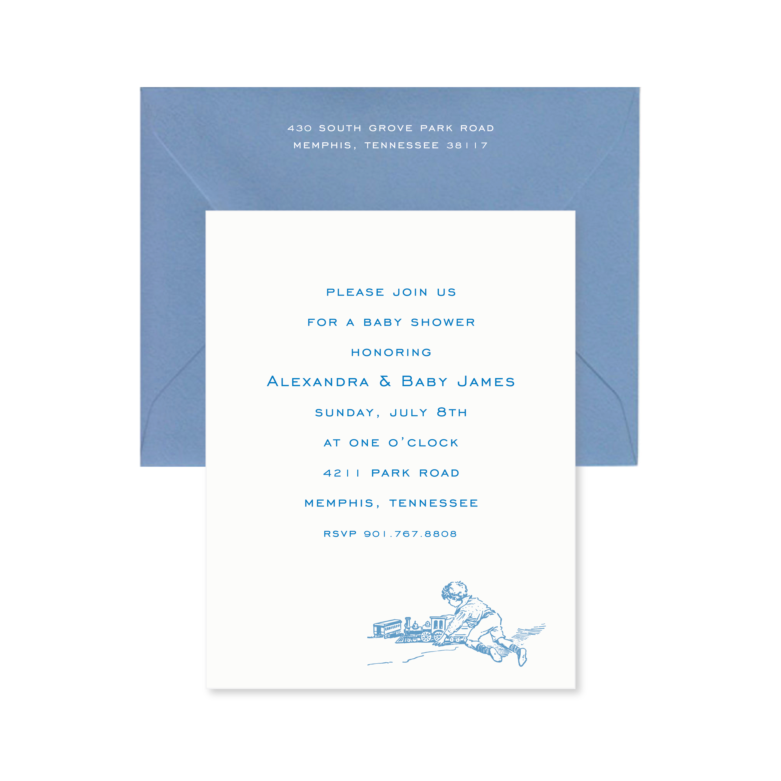 Baby James Baby Shower Invitation