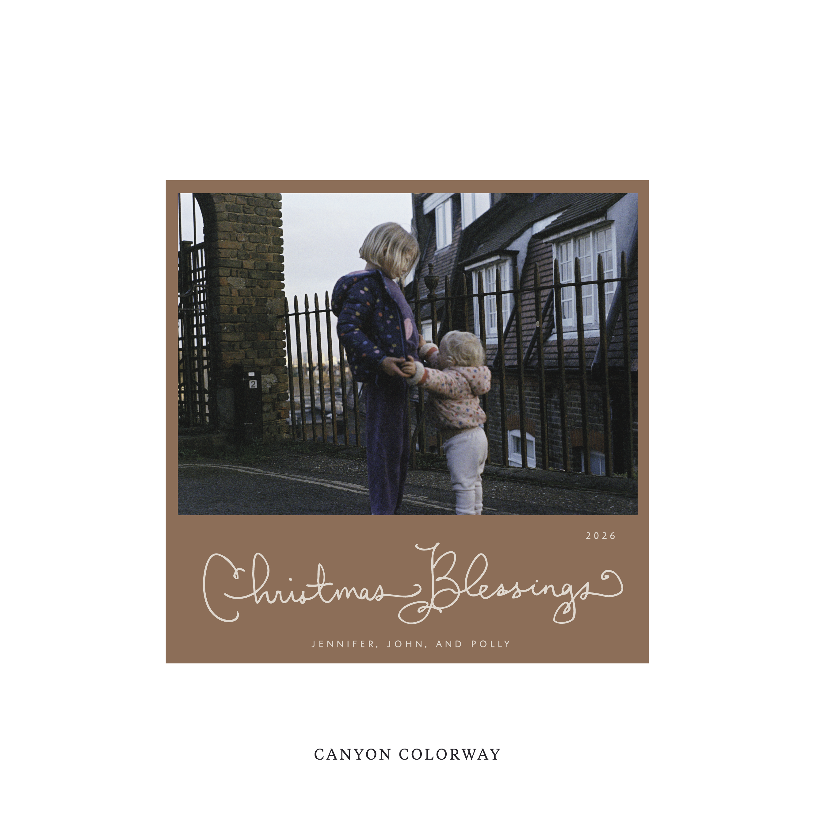 Brantley Classic Flat Print Holiday Card, Square