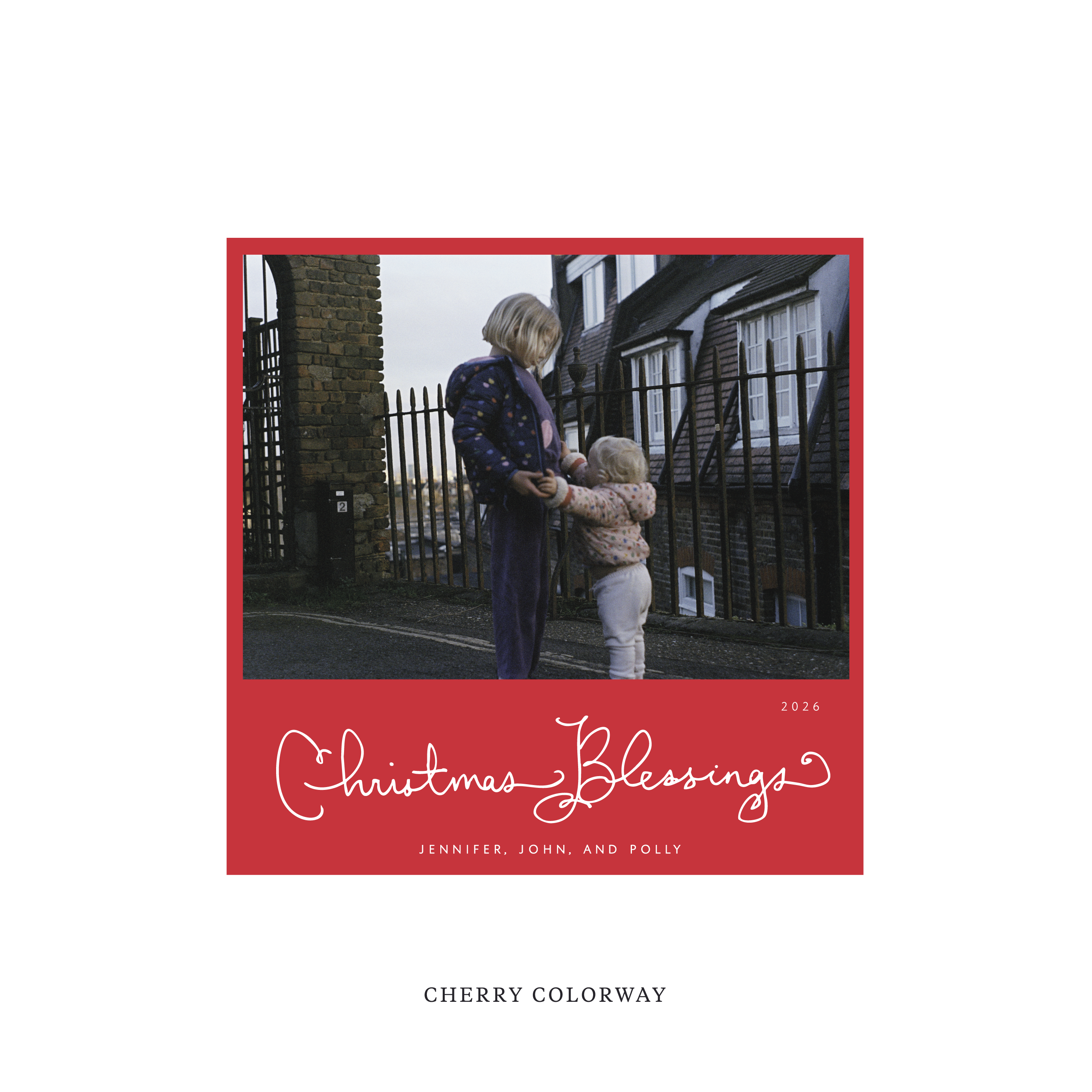 Brantley Classic Flat Print Holiday Card, Square