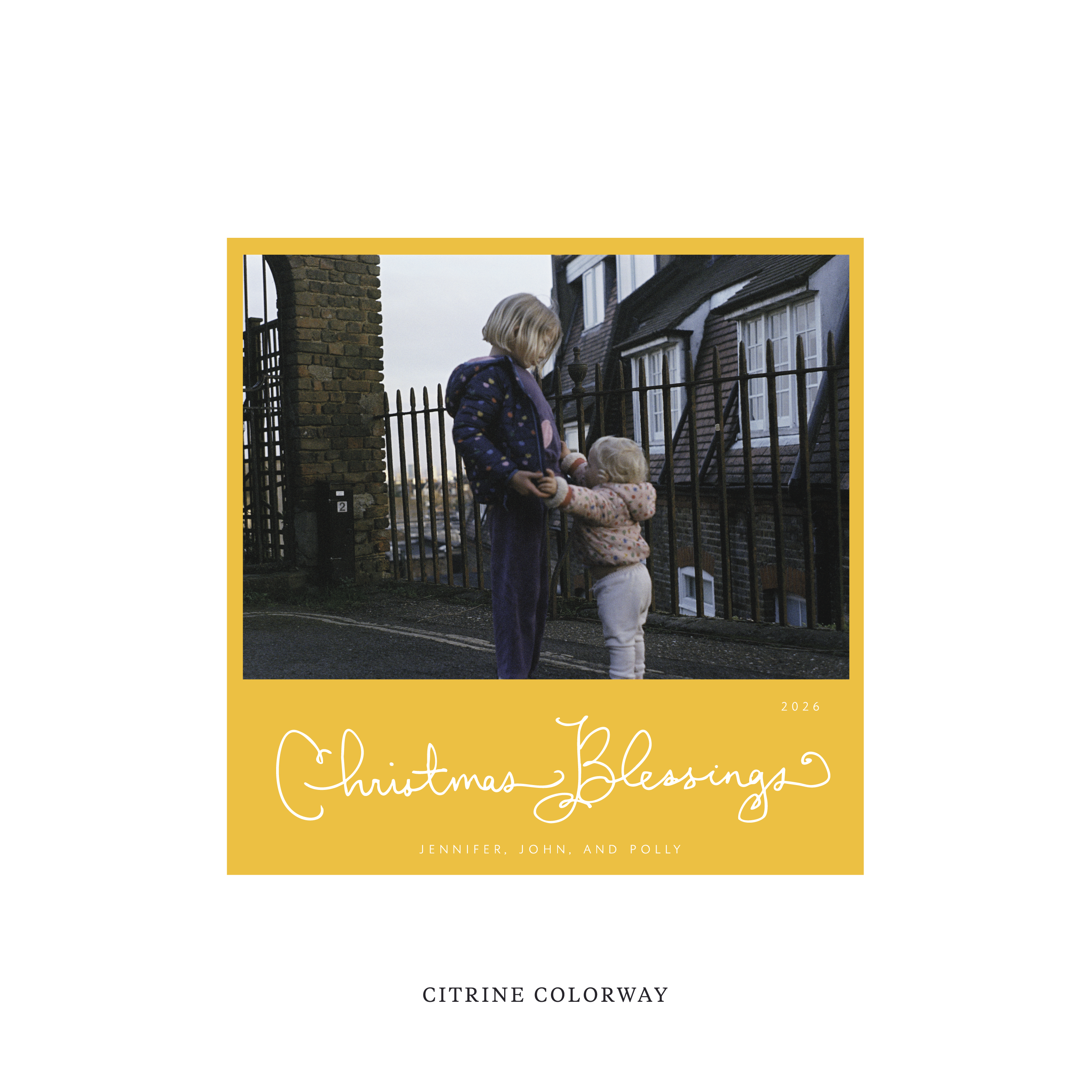 Brantley Classic Flat Print Holiday Card, Square