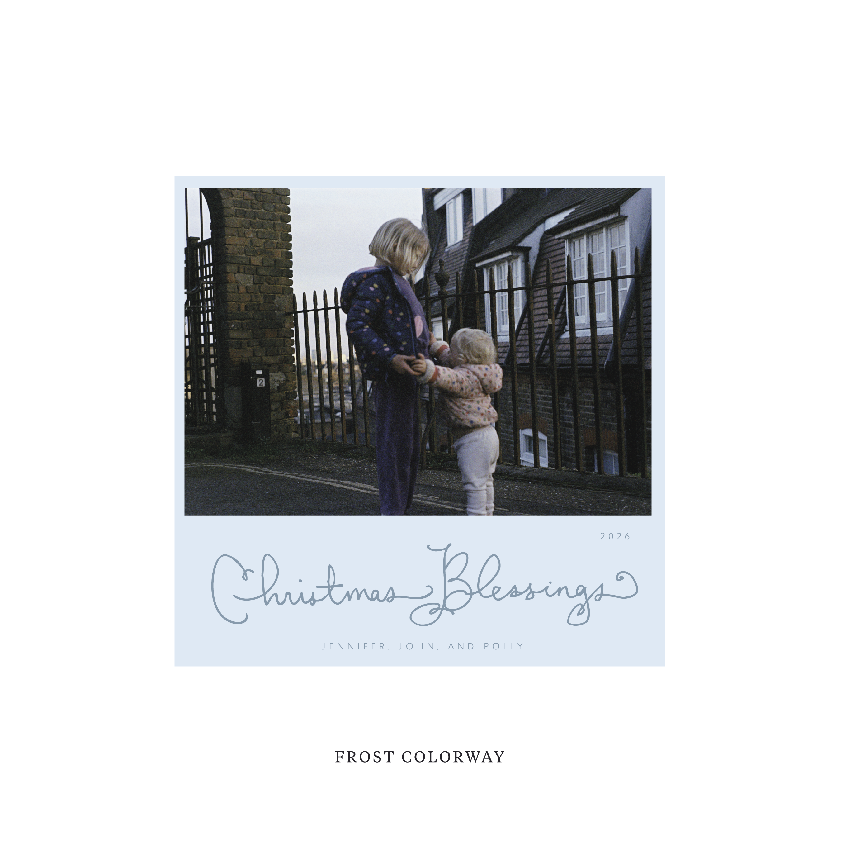 Brantley Classic Flat Print Holiday Card, Square