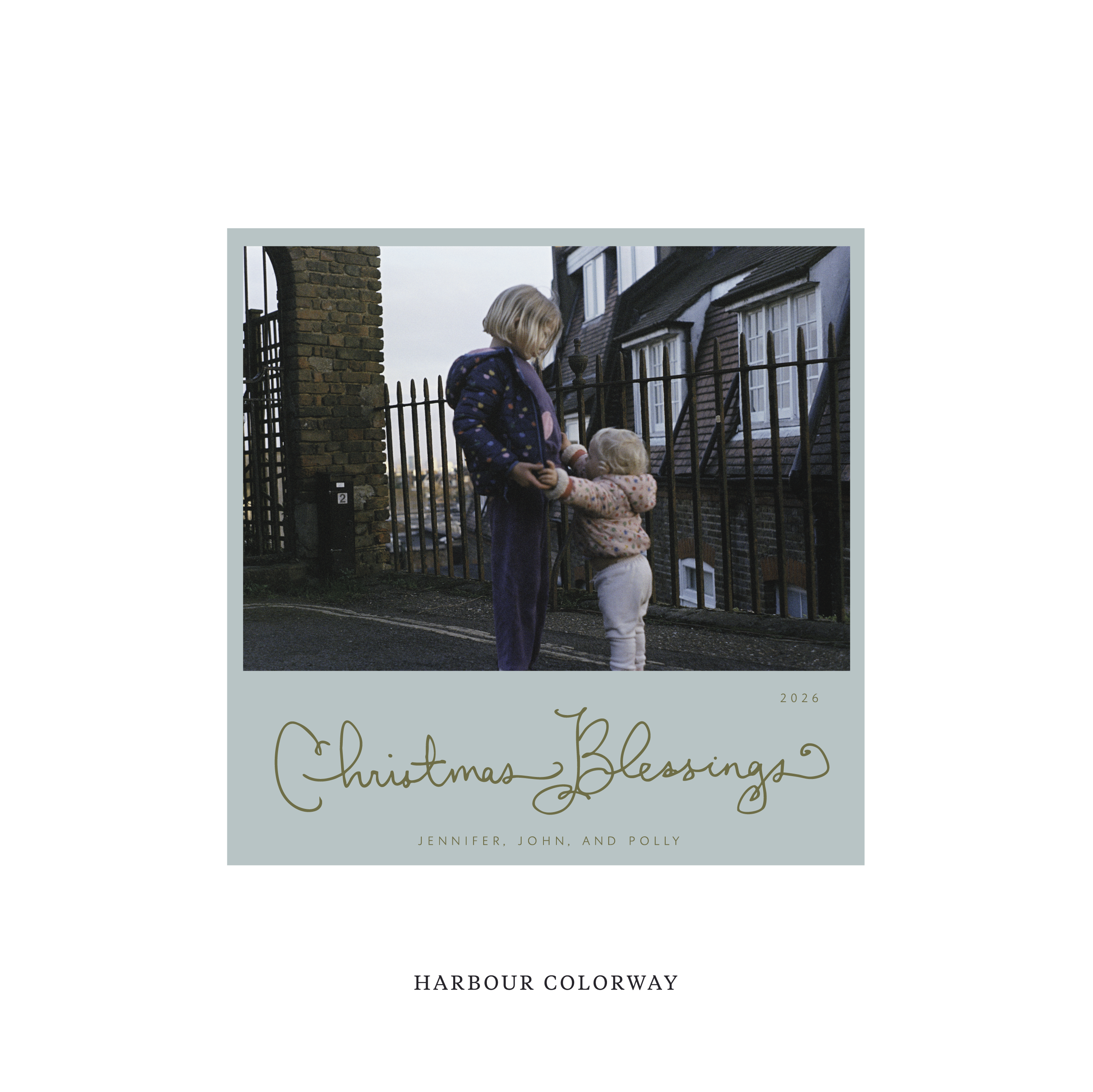 Brantley Classic Flat Print Holiday Card, Square