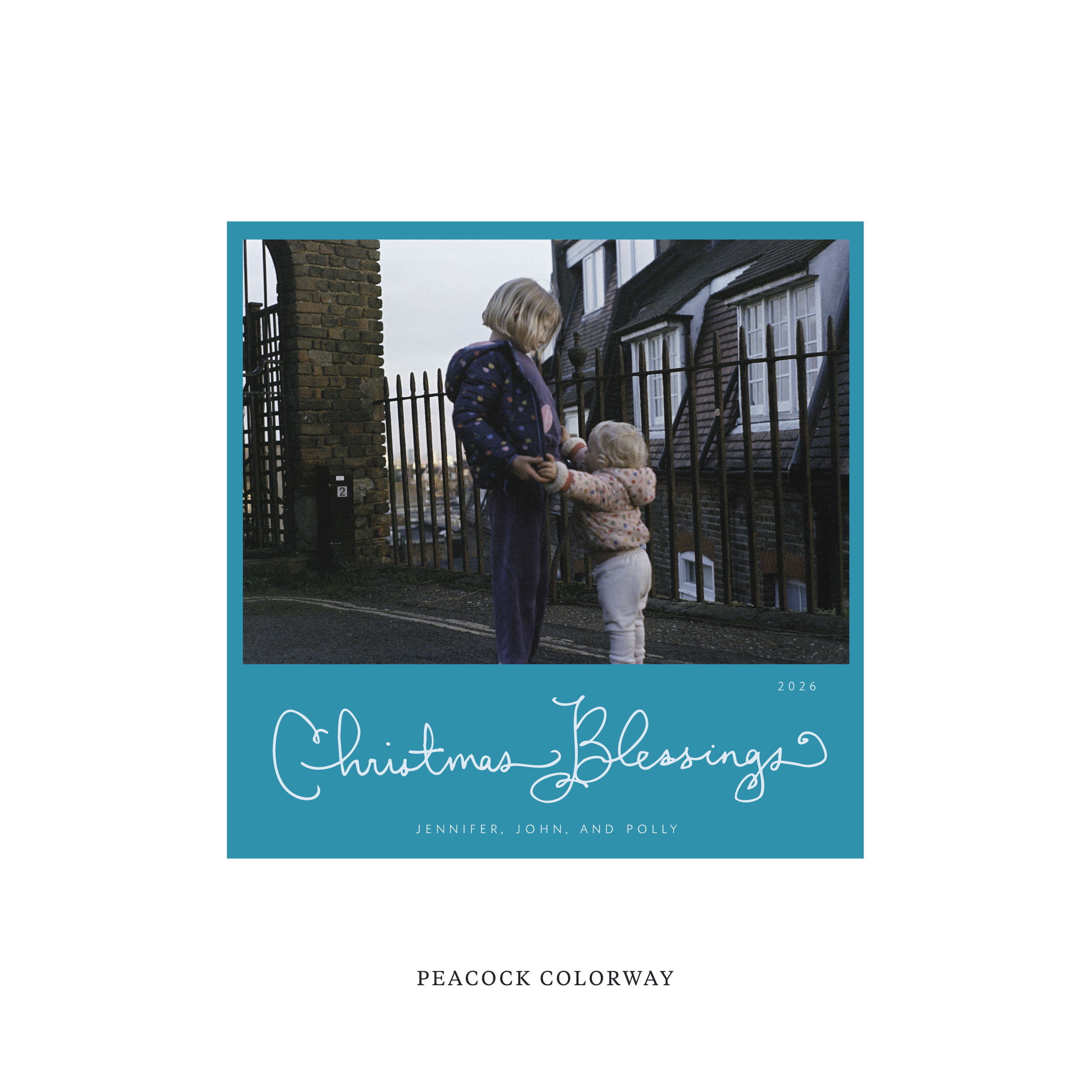 Brantley Classic Flat Print Holiday Card, Square