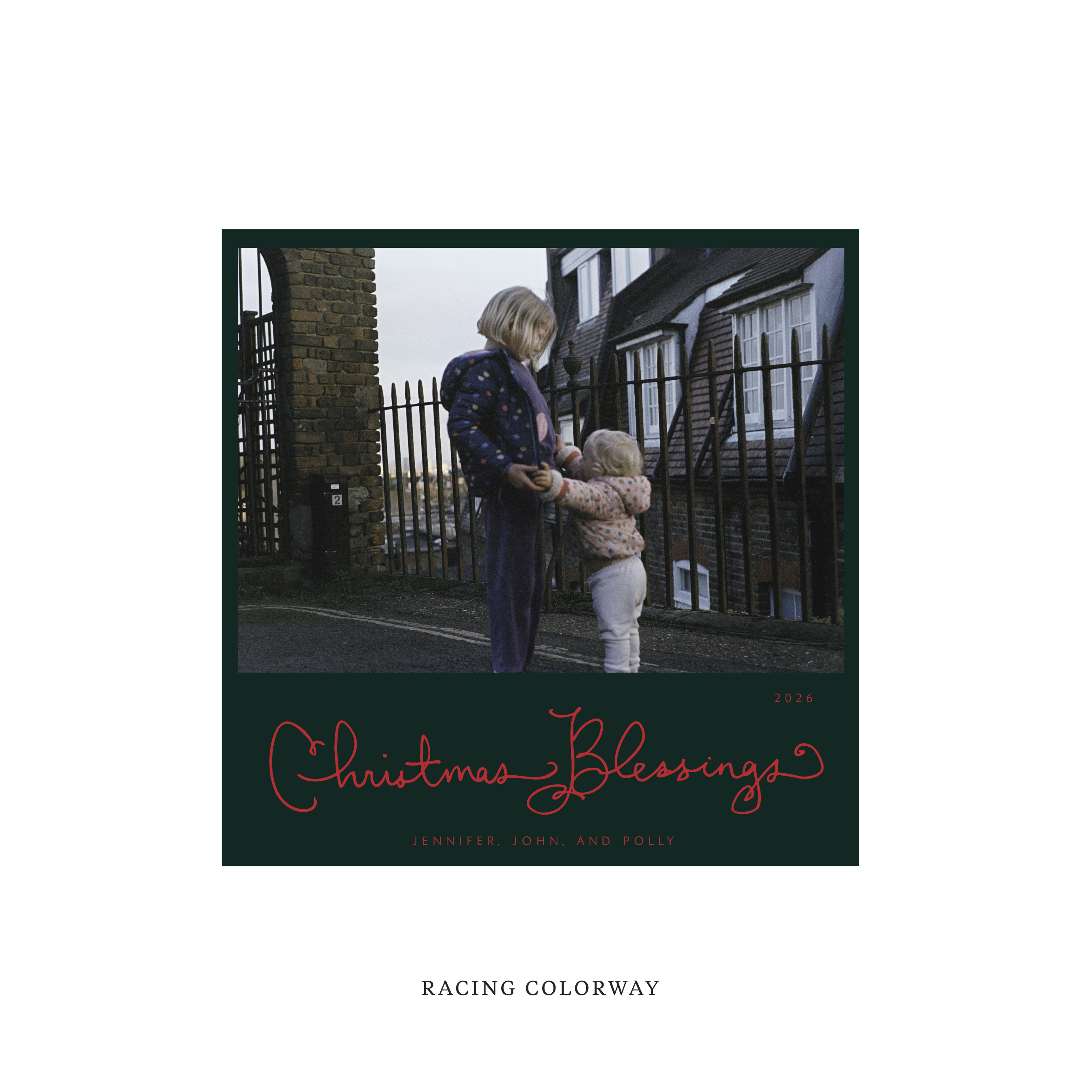 Brantley Classic Flat Print Holiday Card, Square