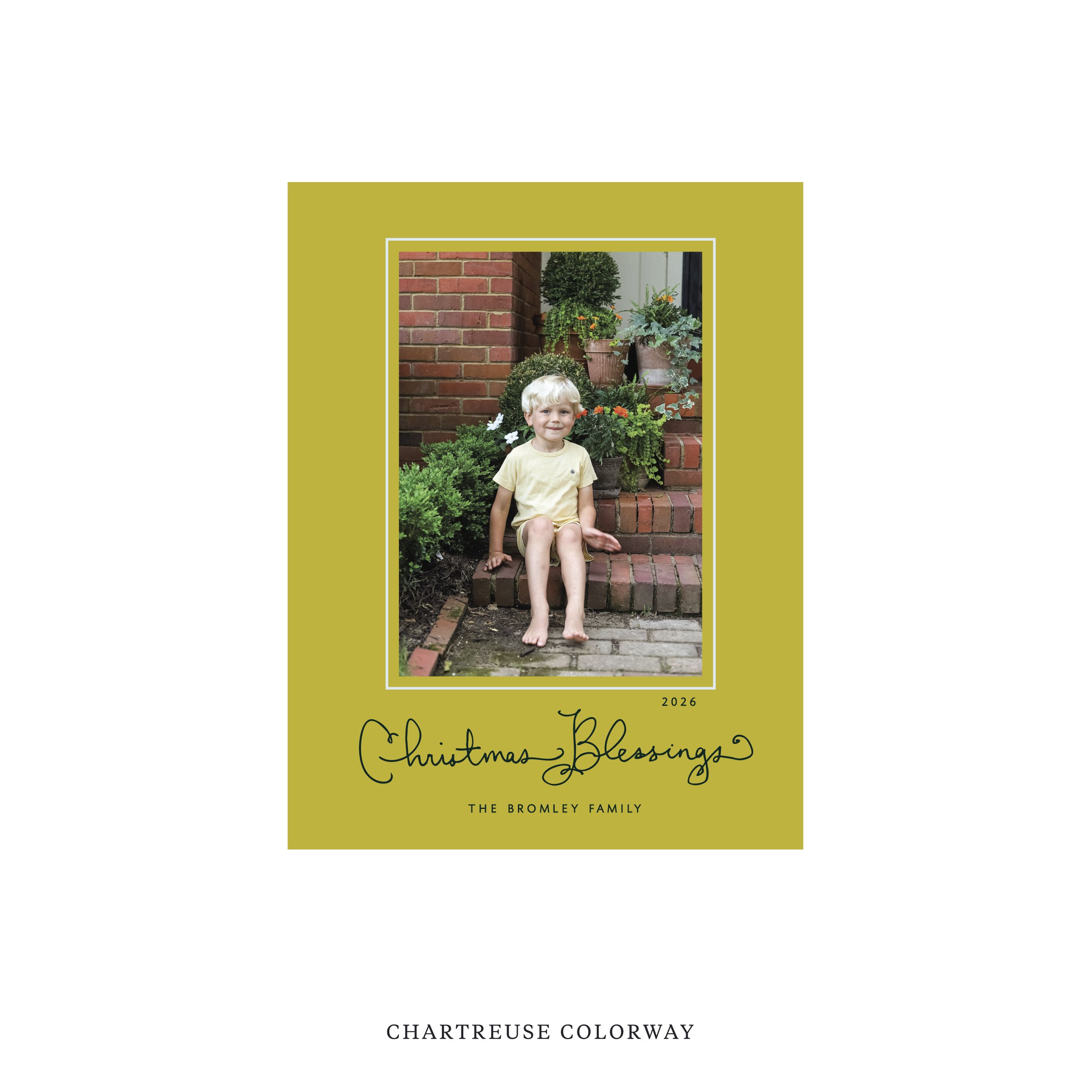 Brantley Classic Flat Print Holiday Card, Small