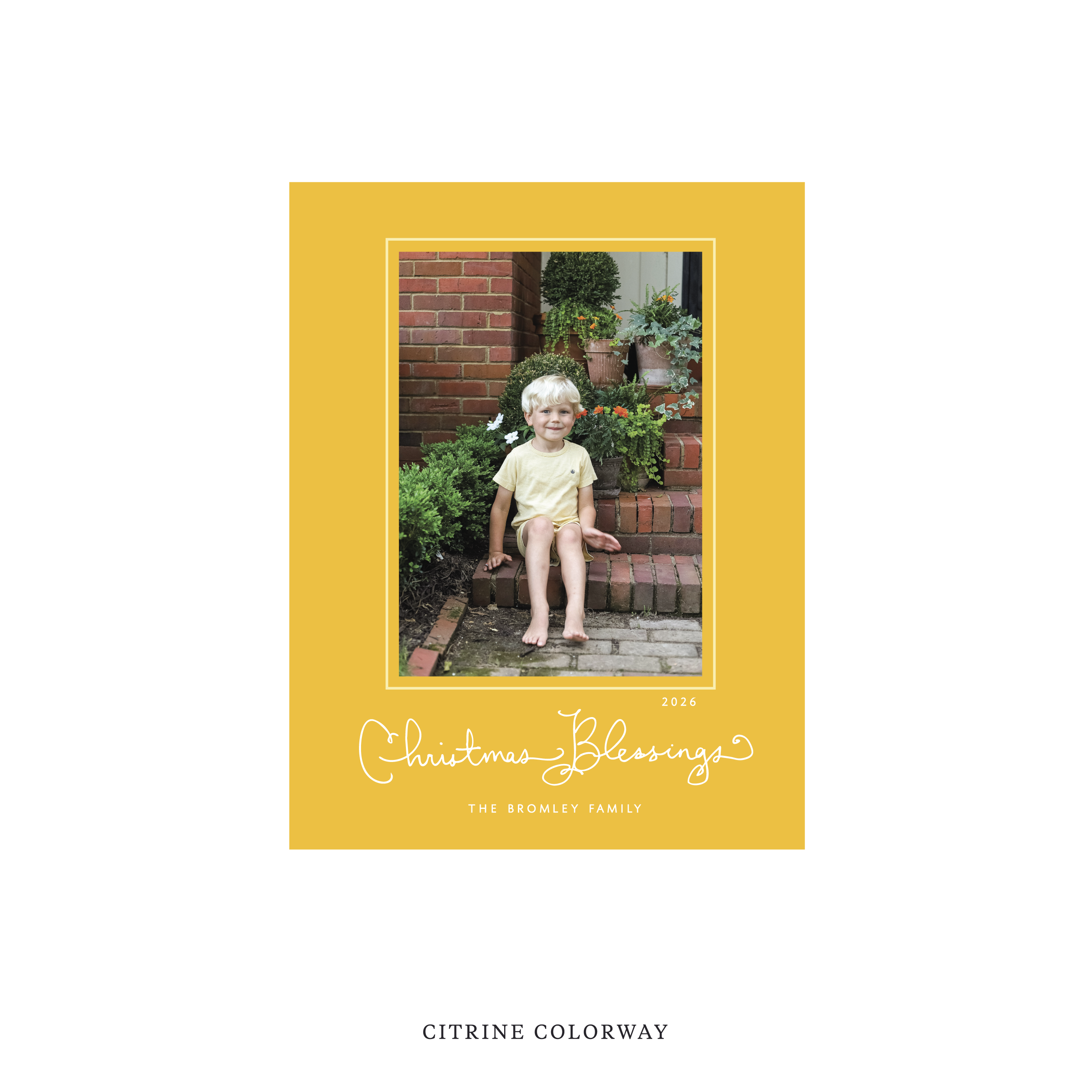 Brantley Classic Flat Print Holiday Card, Small