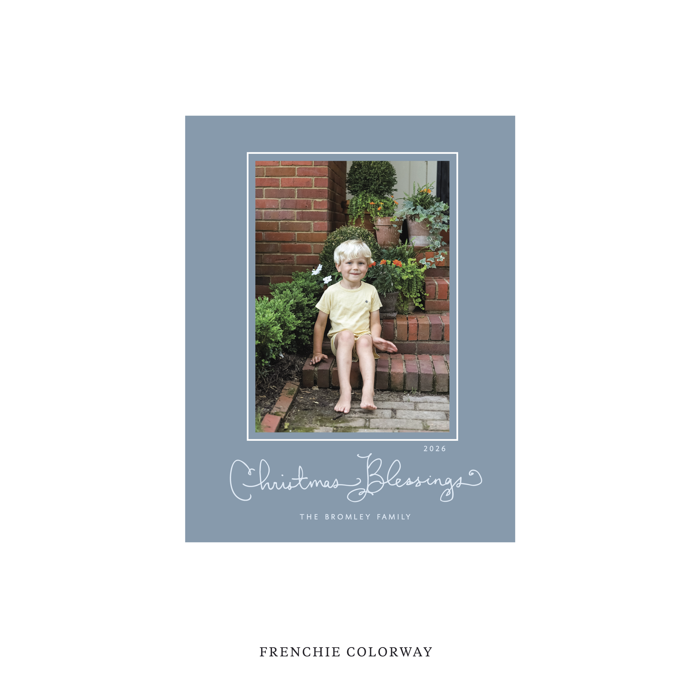 Brantley Classic Flat Print Holiday Card, Small