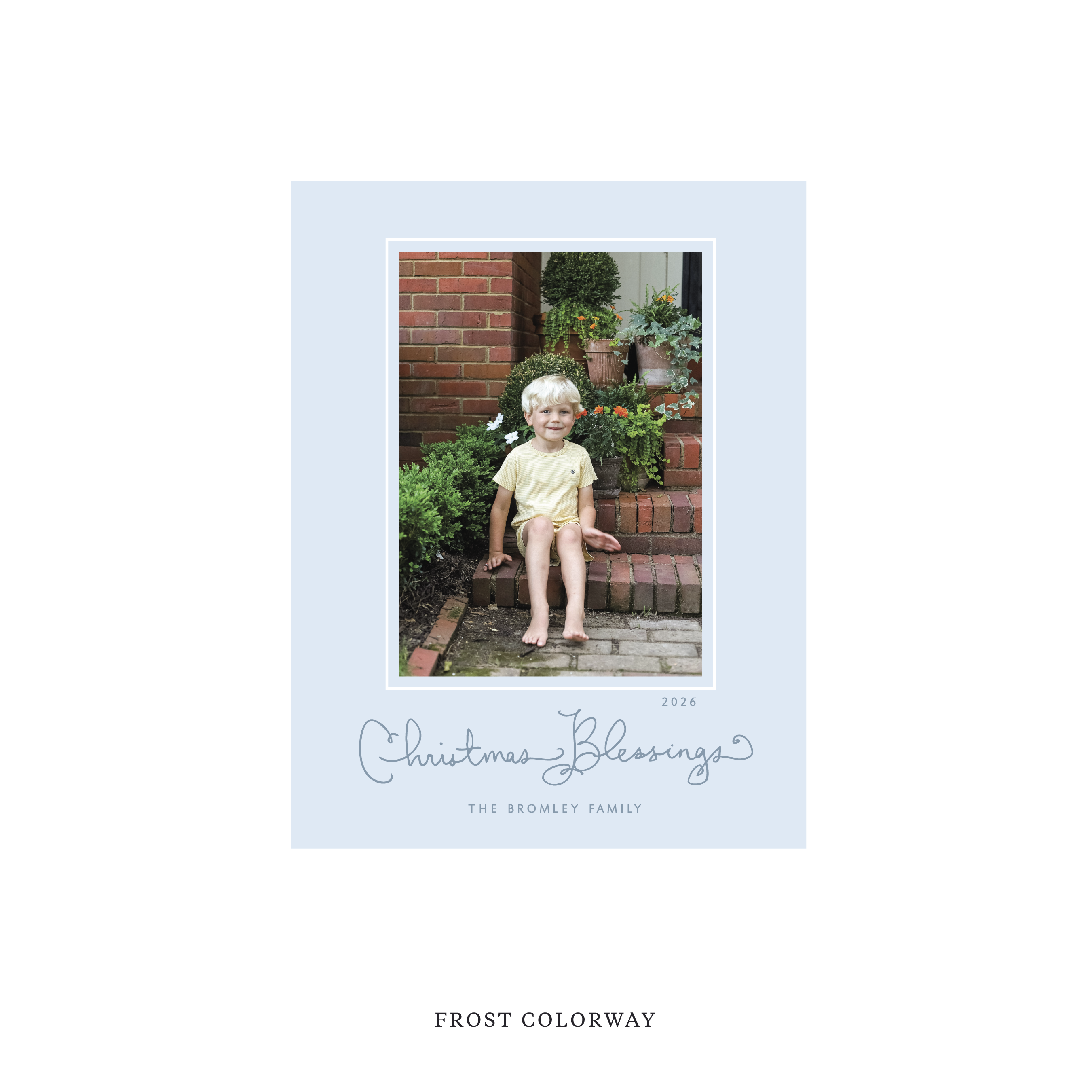 Brantley Classic Flat Print Holiday Card, Small