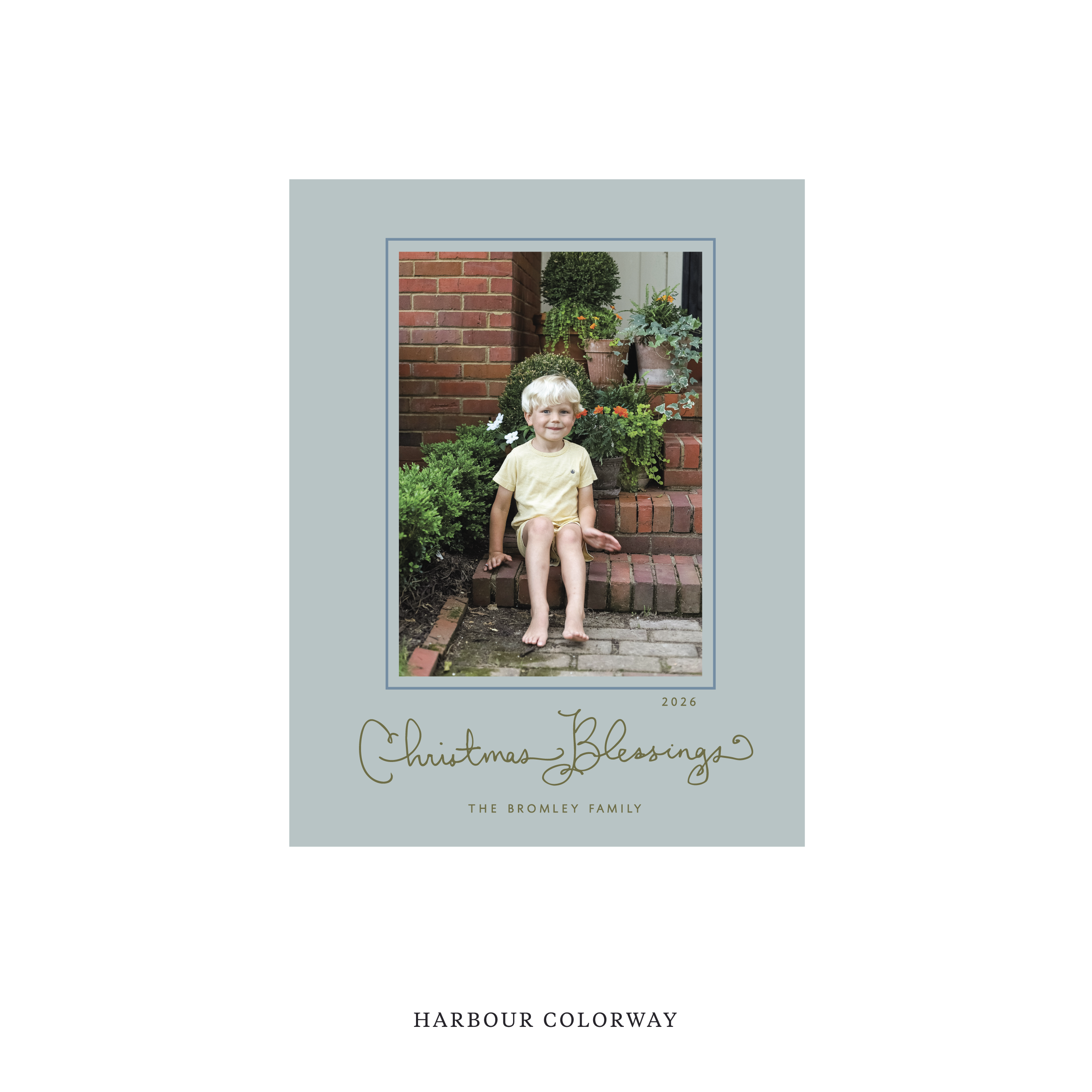 Brantley Classic Flat Print Holiday Card, Small