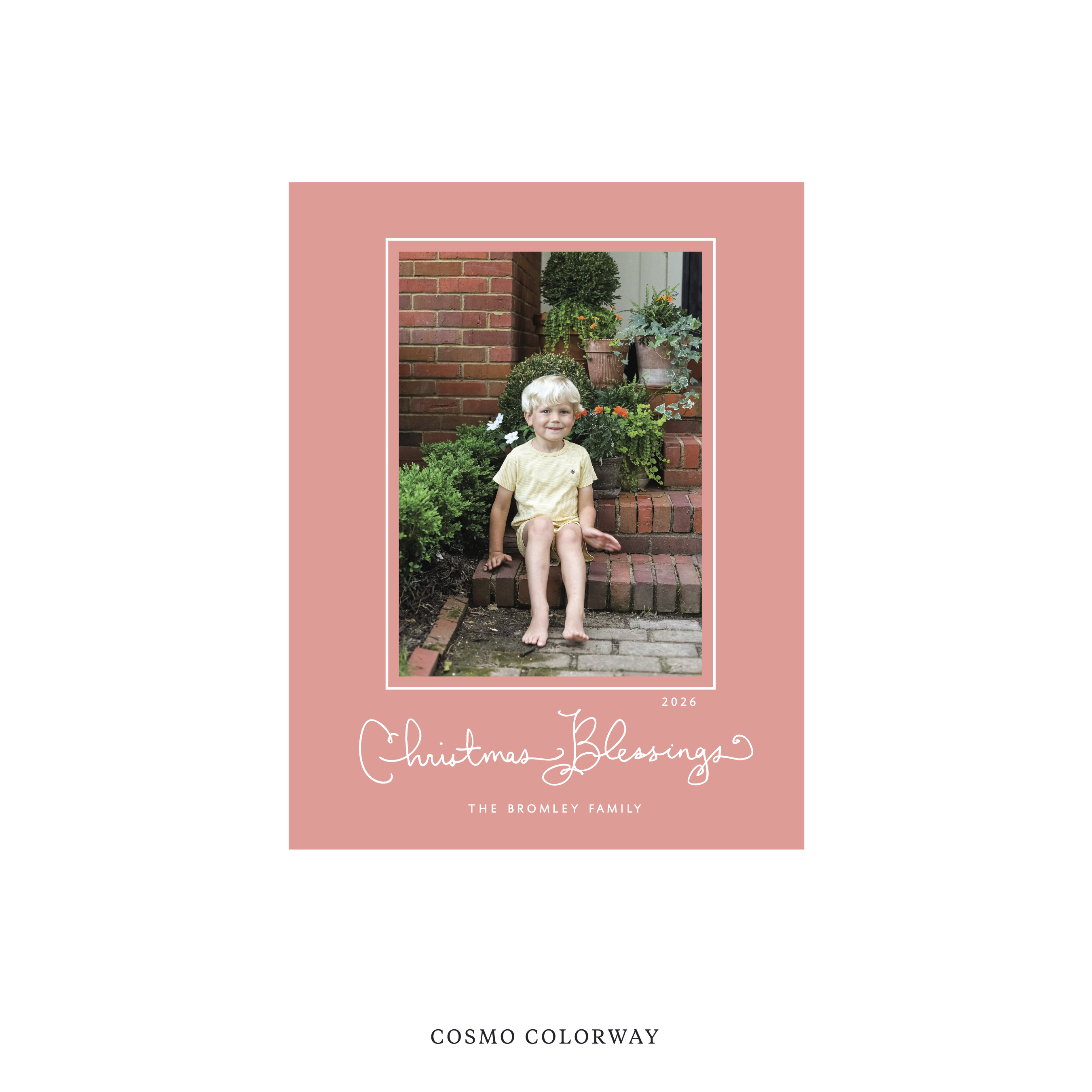 Brantley Classic Flat Print Holiday Card, Small