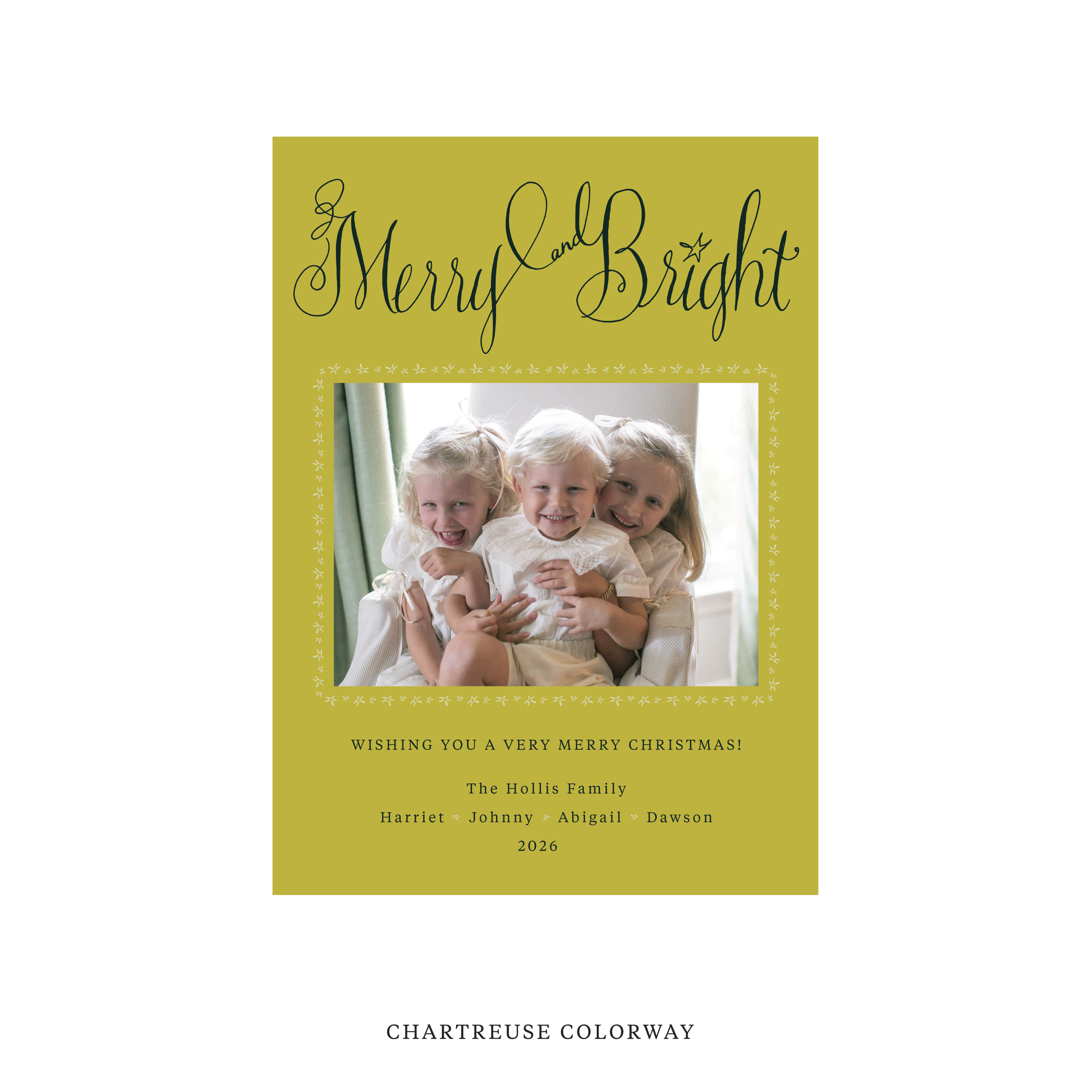 Caldwell Classic Flat Print Holiday Card, Medium