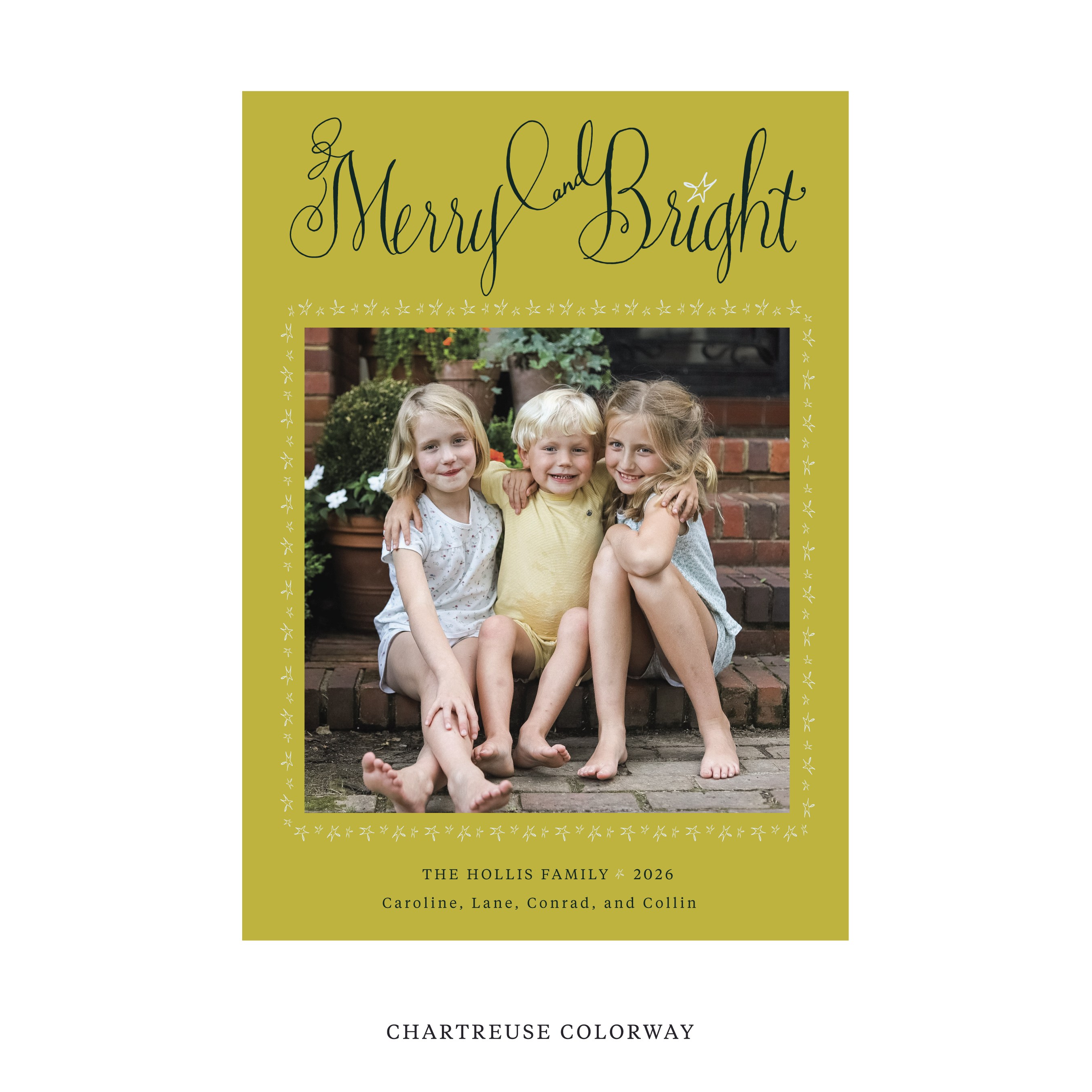 Caldwell Classic Flat Print Holiday Card, Large