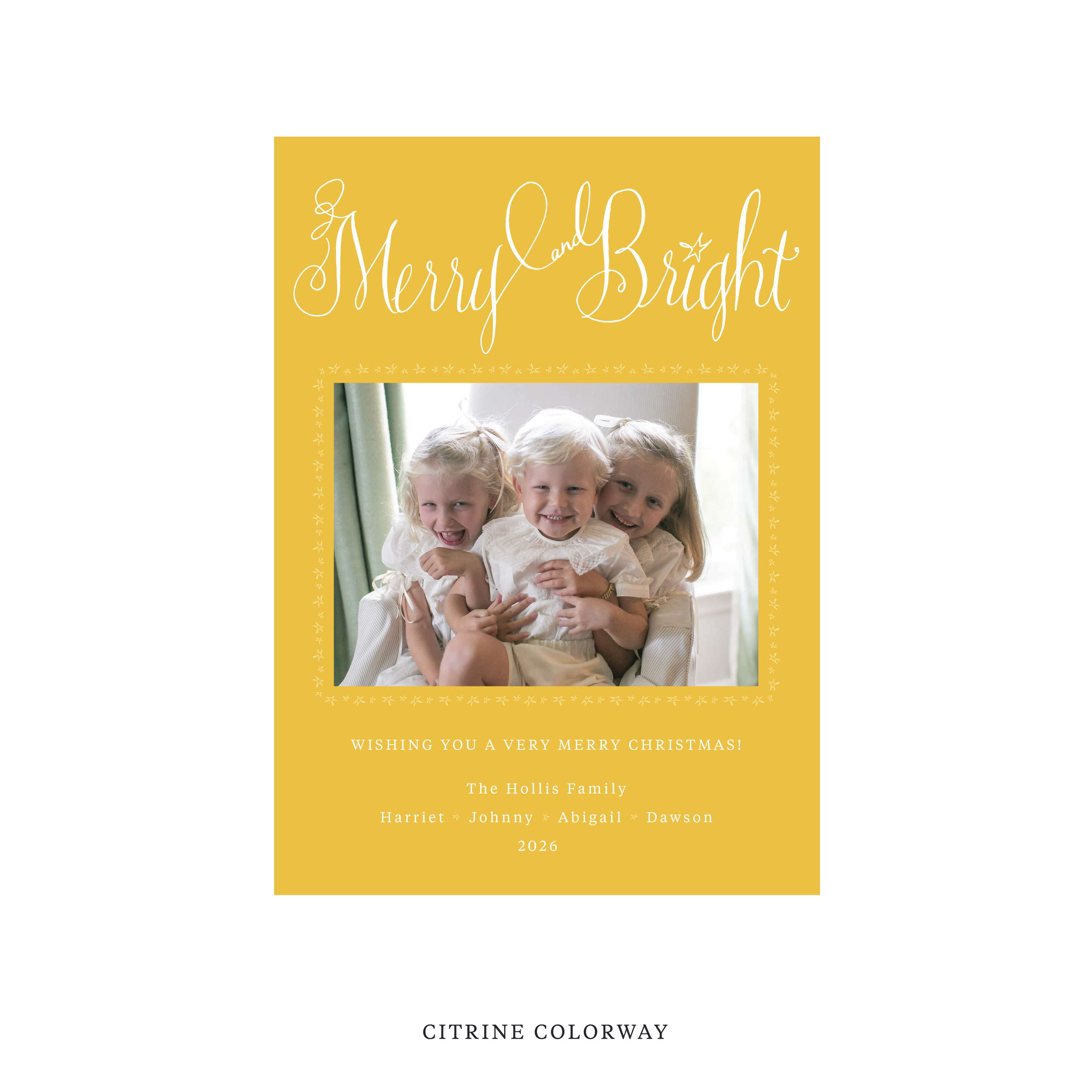 Caldwell Classic Flat Print Holiday Card, Medium
