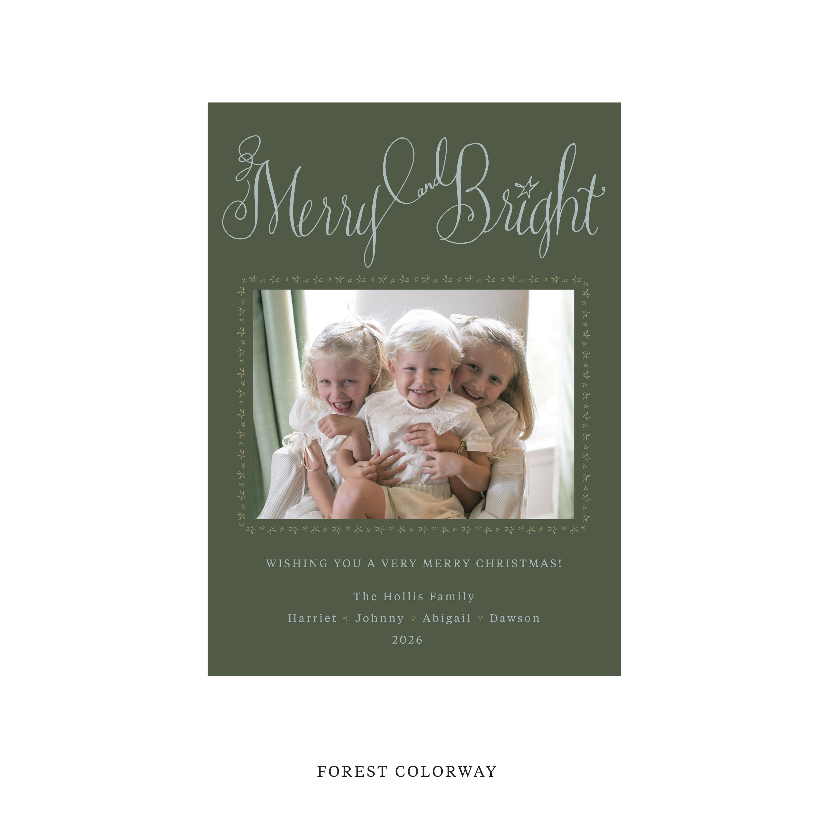 Caldwell Classic Flat Print Holiday Card, Medium