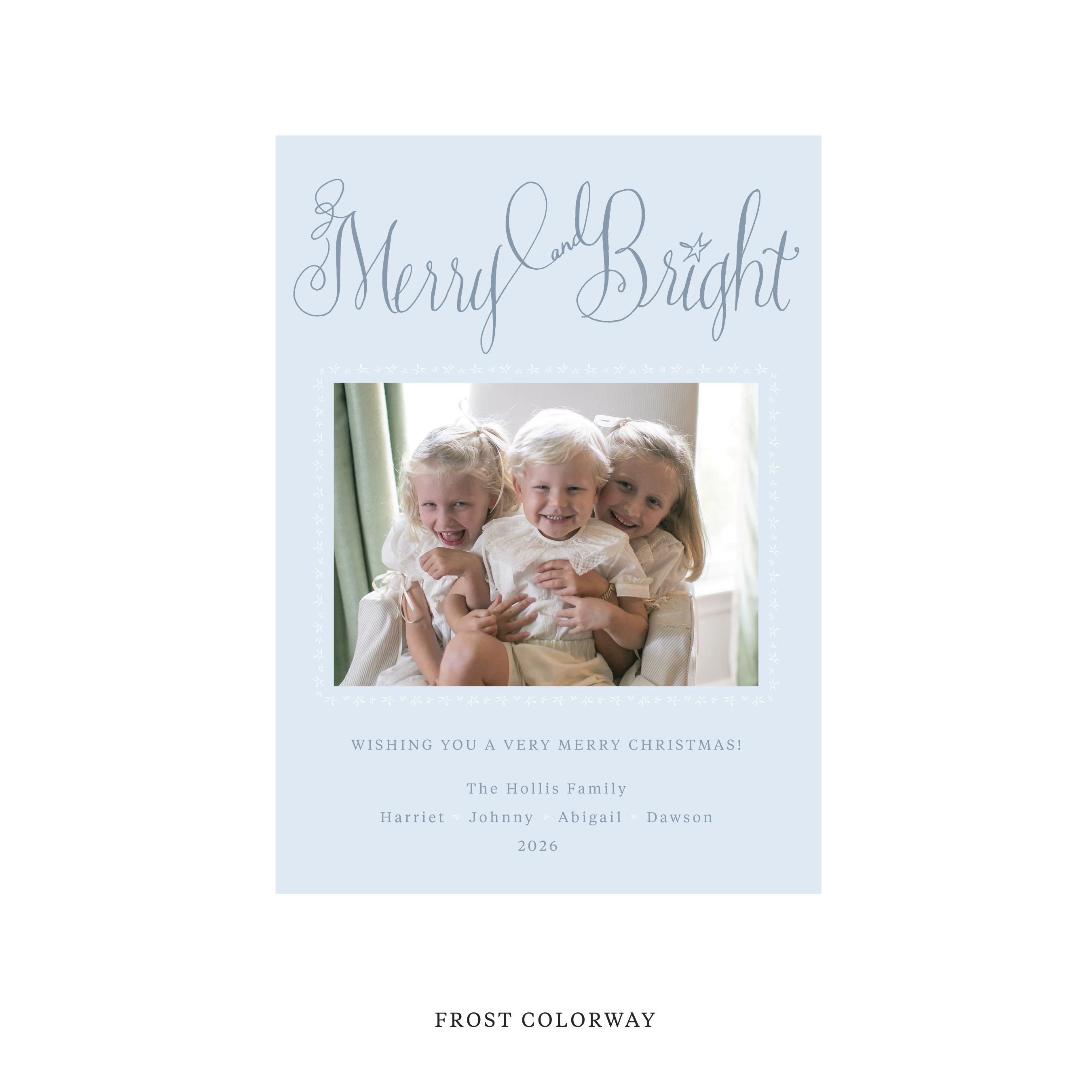 Caldwell Classic Flat Print Holiday Card, Medium