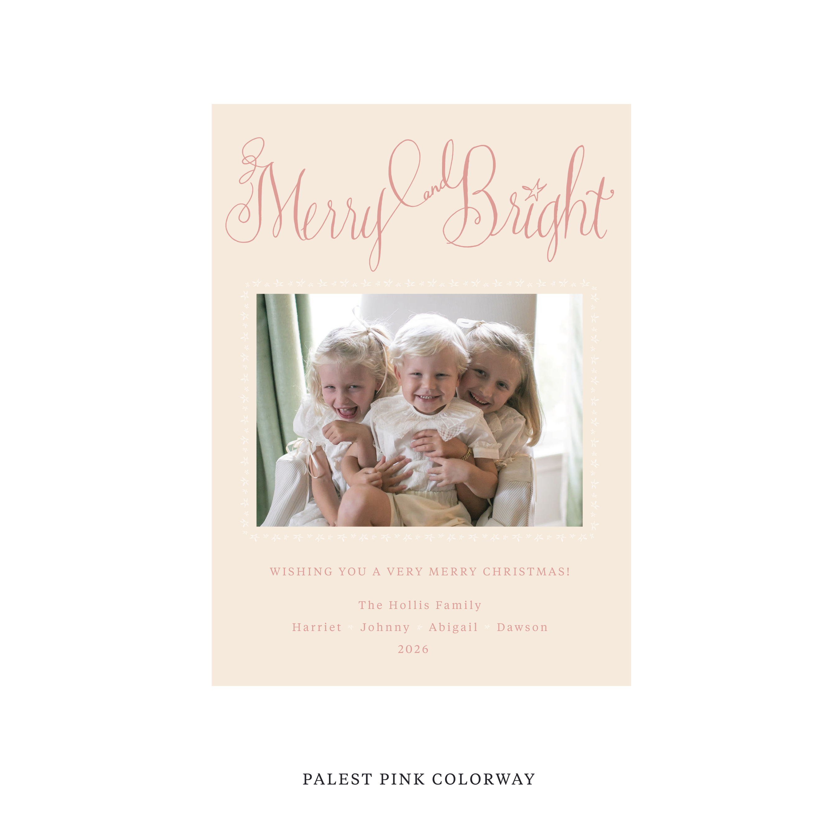 Caldwell Classic Flat Print Holiday Card, Medium