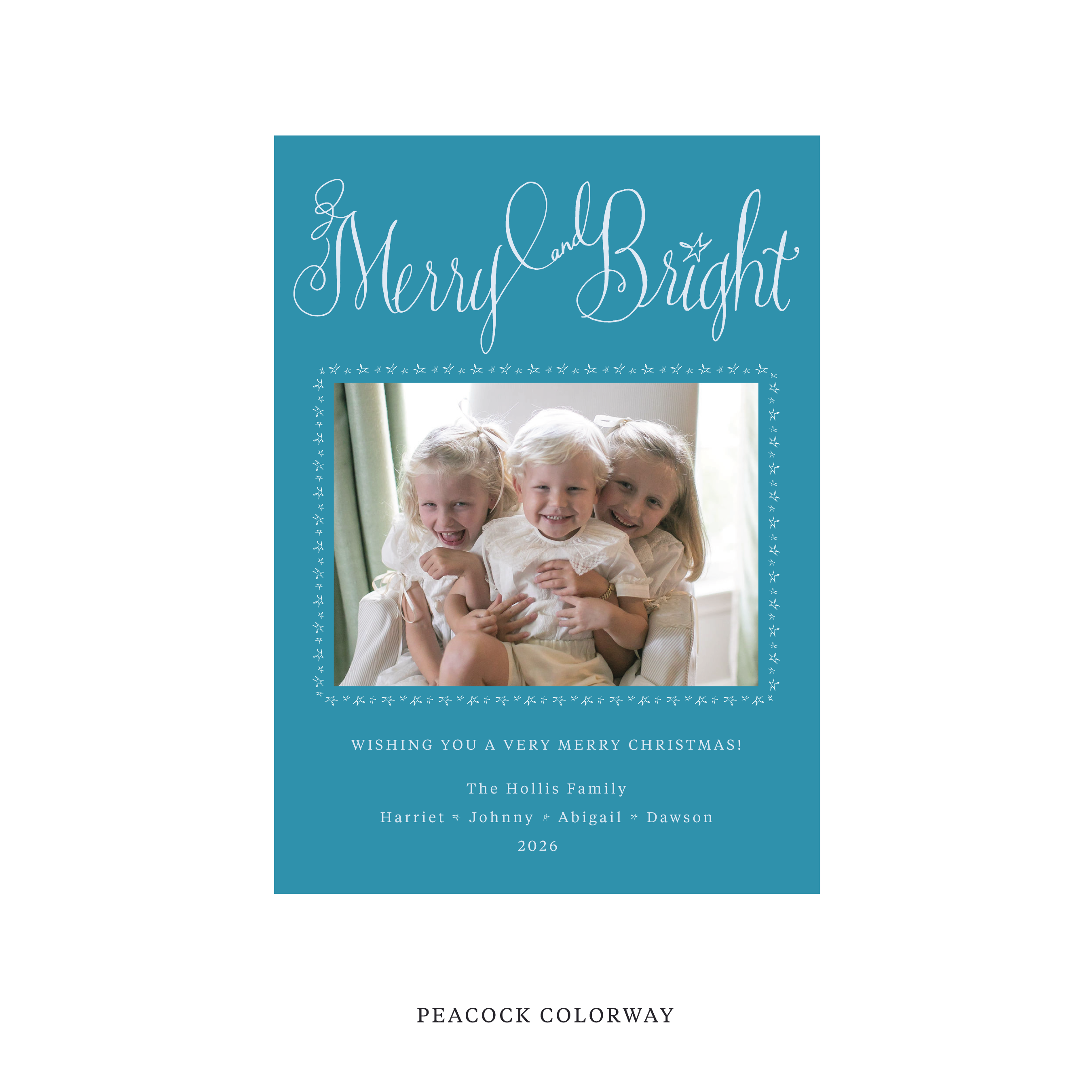 Caldwell Classic Flat Print Holiday Card, Medium