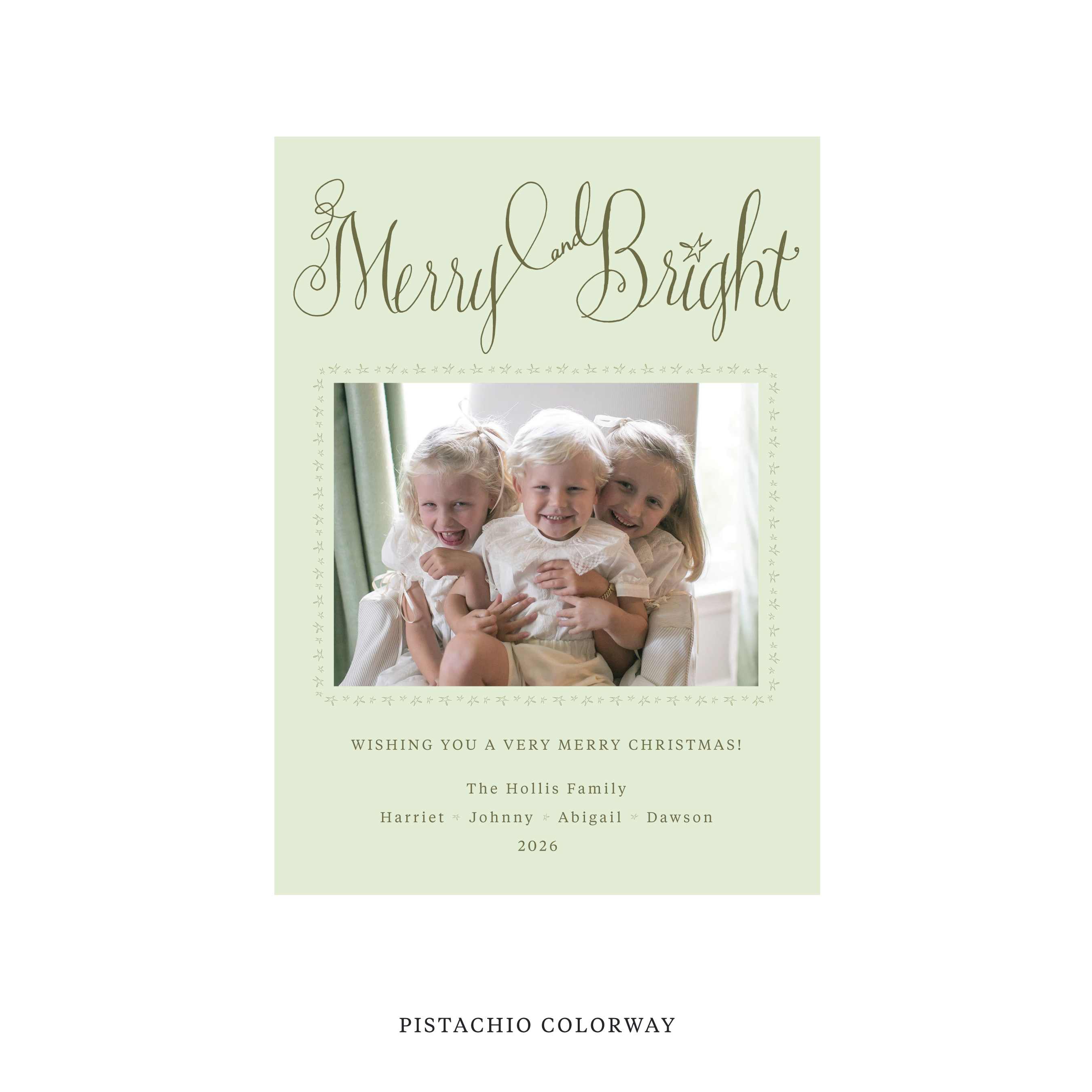 Caldwell Classic Flat Print Holiday Card, Medium
