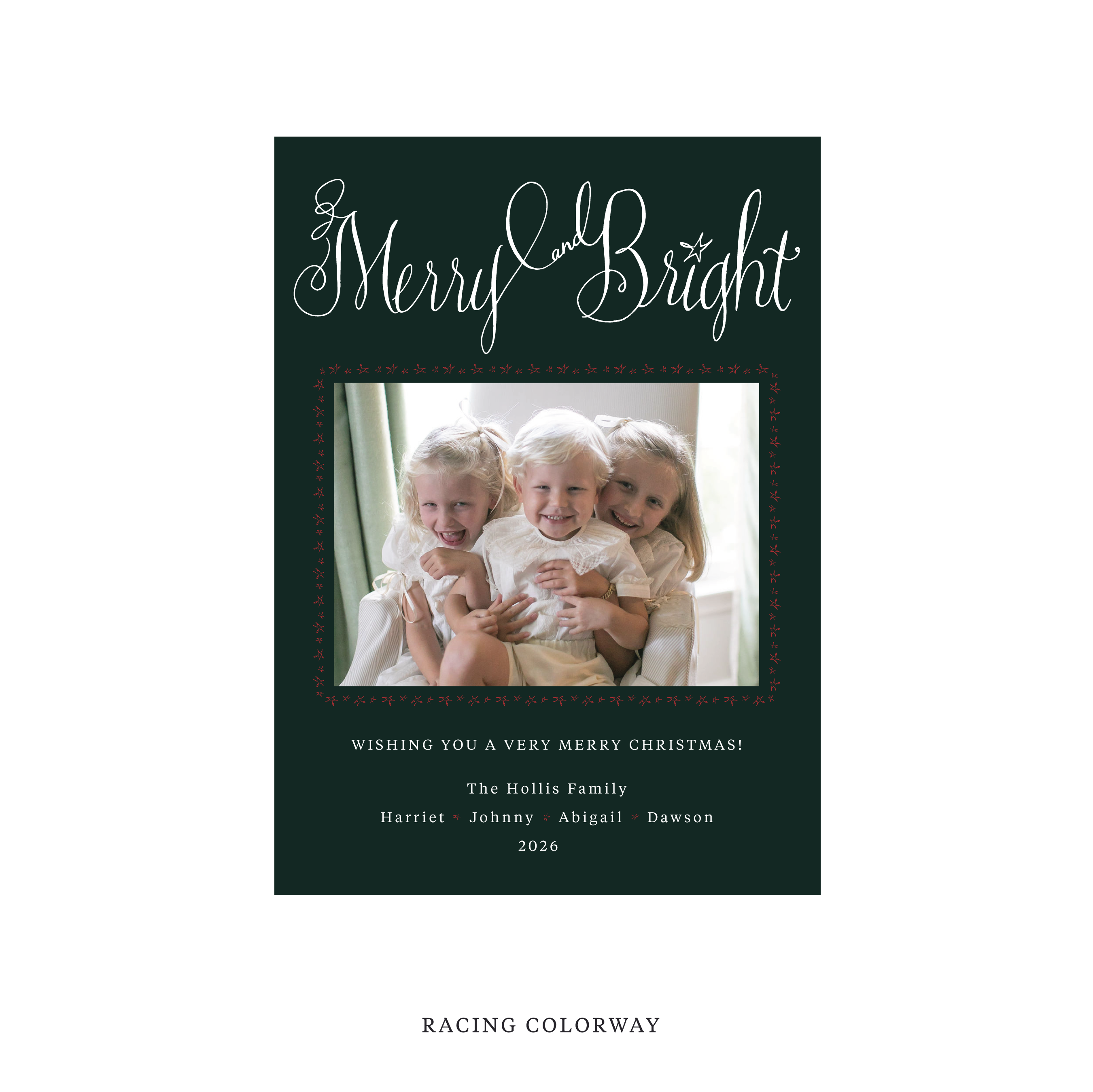 Caldwell Classic Flat Print Holiday Card, Medium
