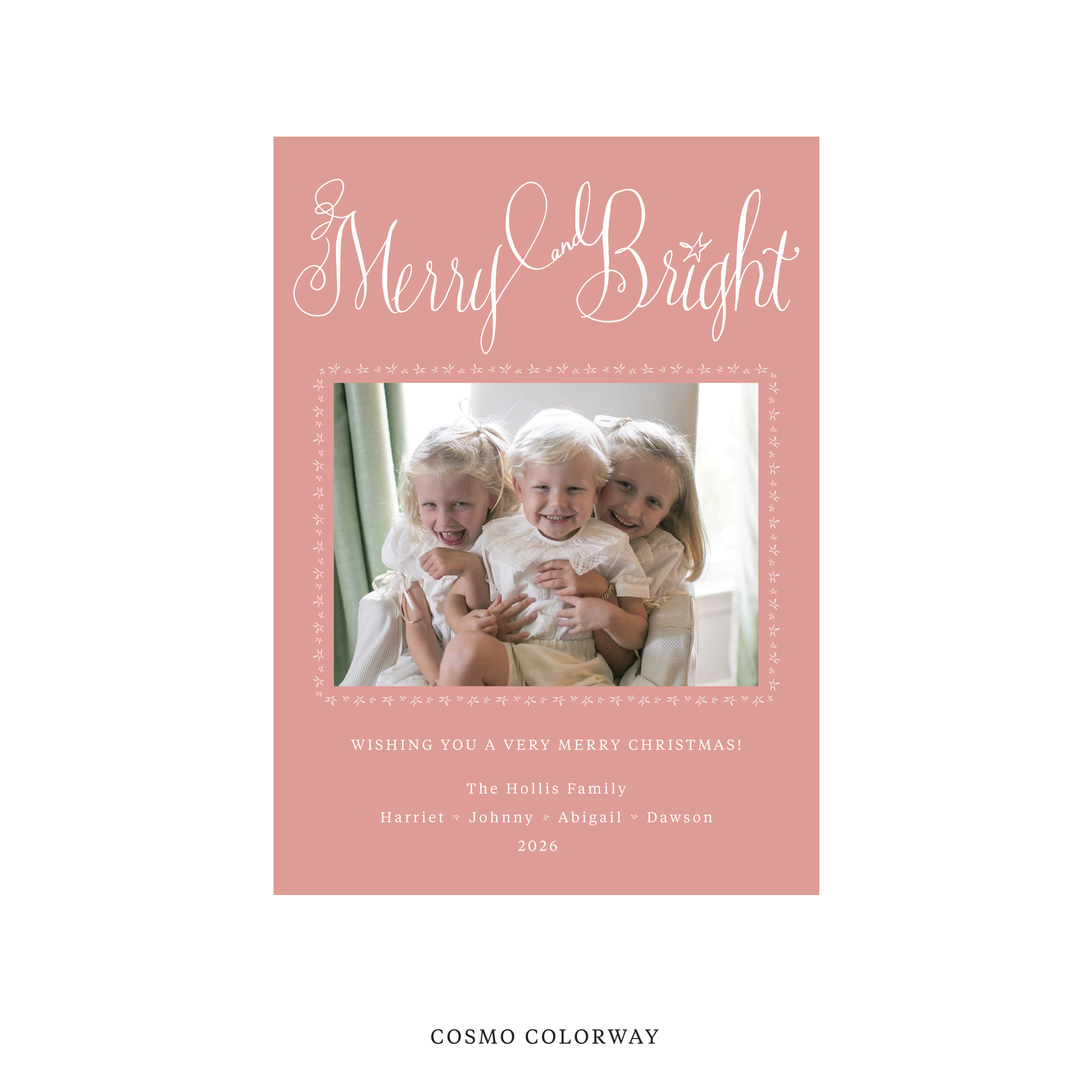 Caldwell Classic Flat Print Holiday Card, Medium
