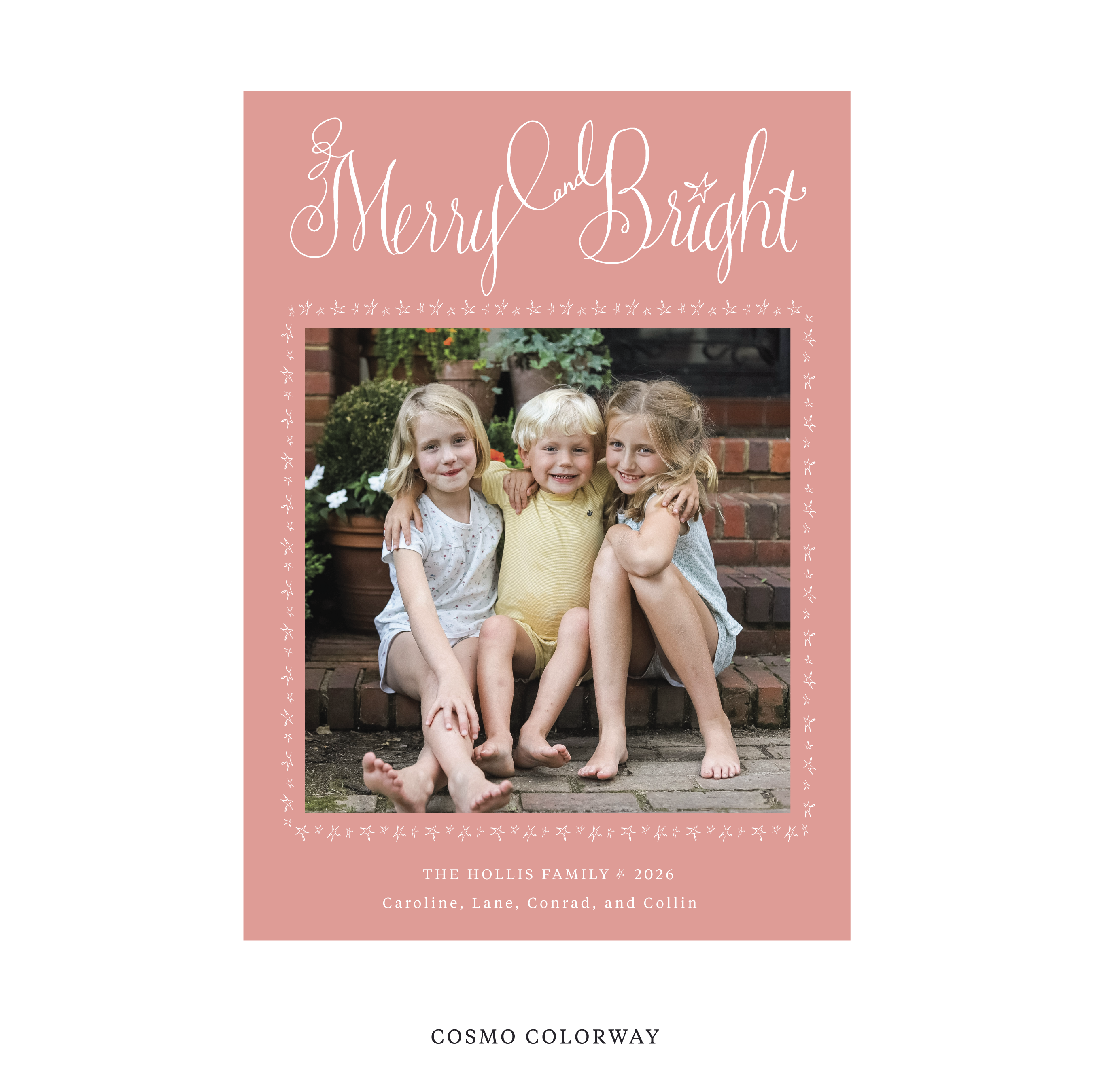 Caldwell Classic Flat Print Holiday Card, Large