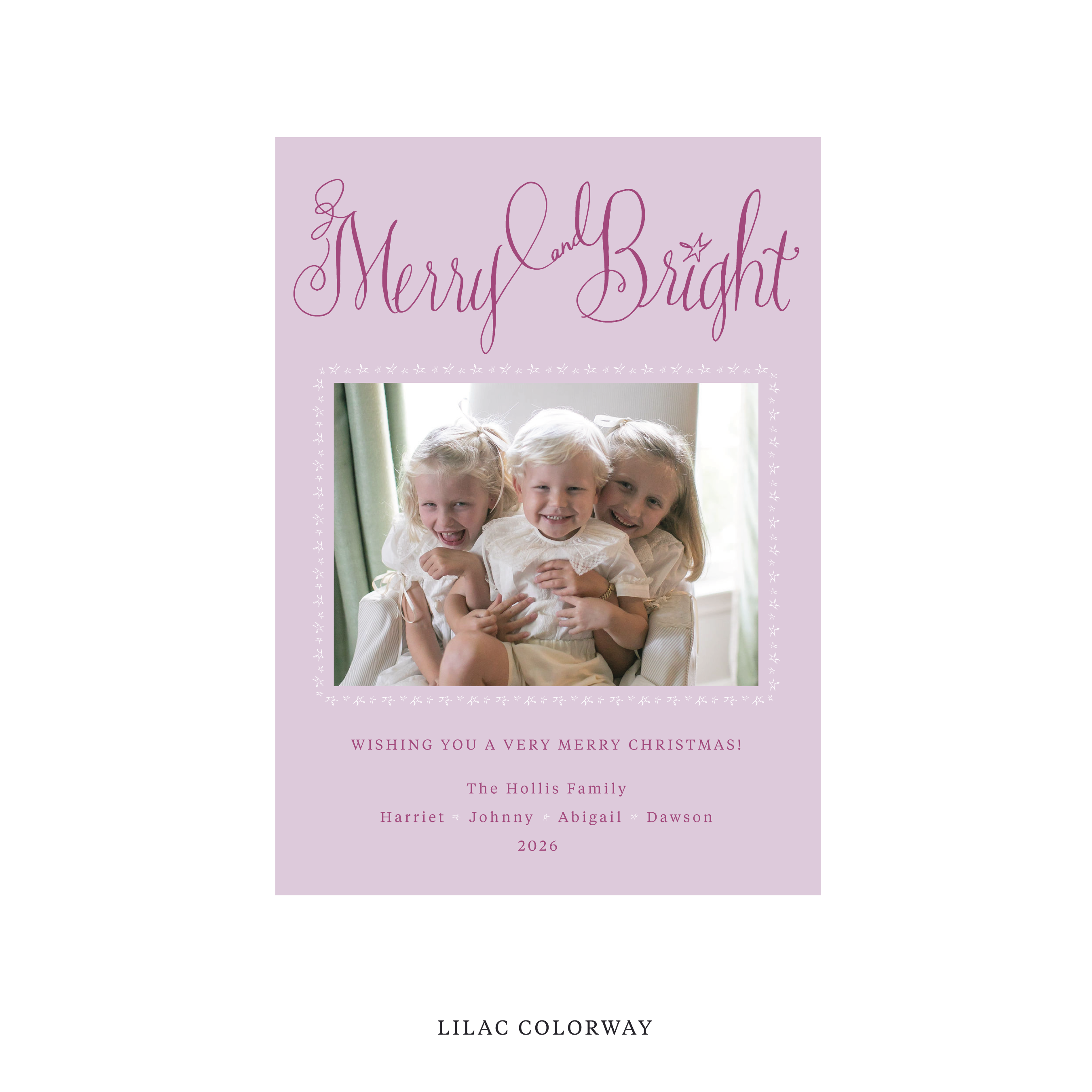 Caldwell Classic Flat Print Holiday Card, Medium