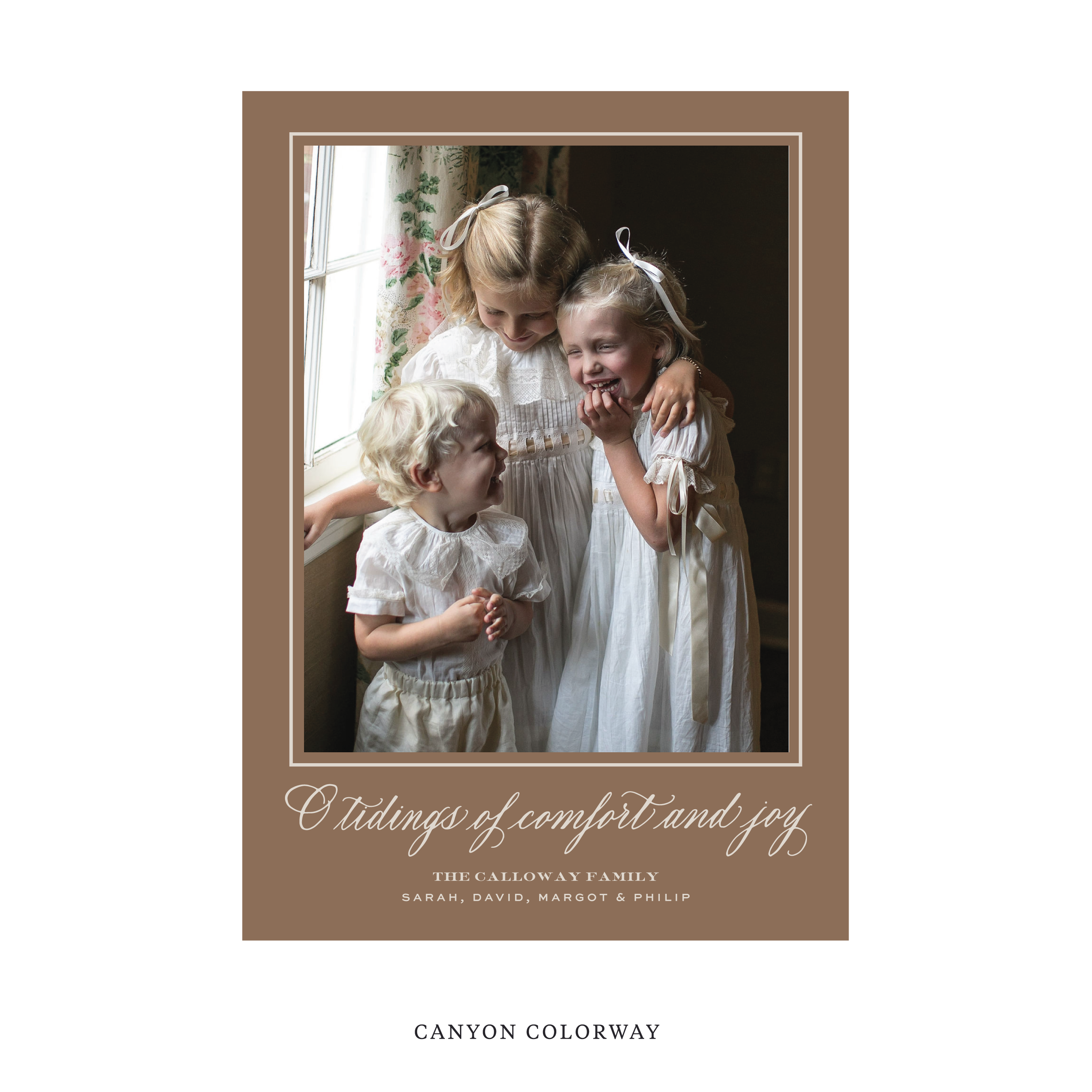 Calloway Classic Flat Print Holiday Card, Large