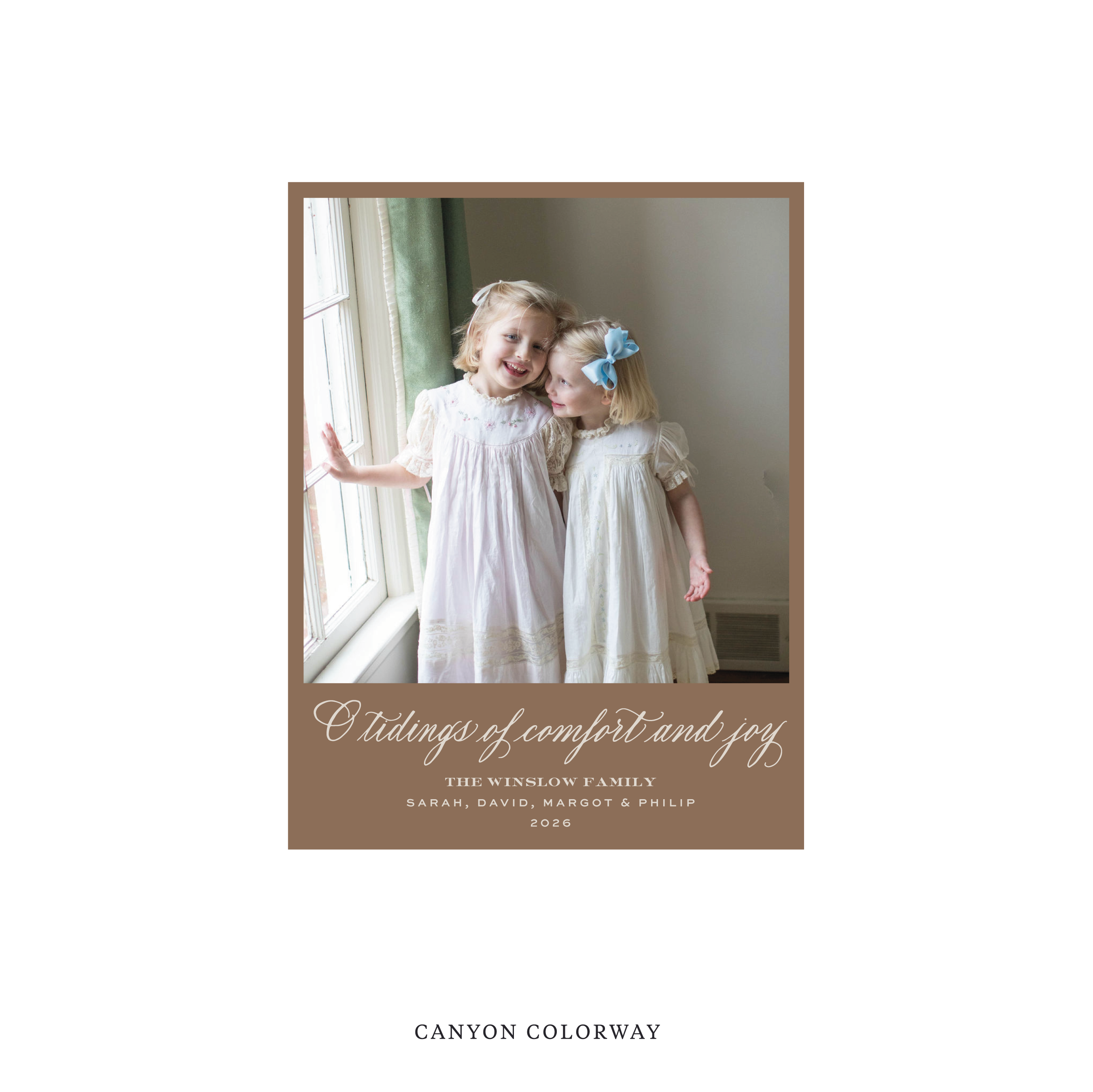 Calloway Classic Flat Print Holiday Card, Small