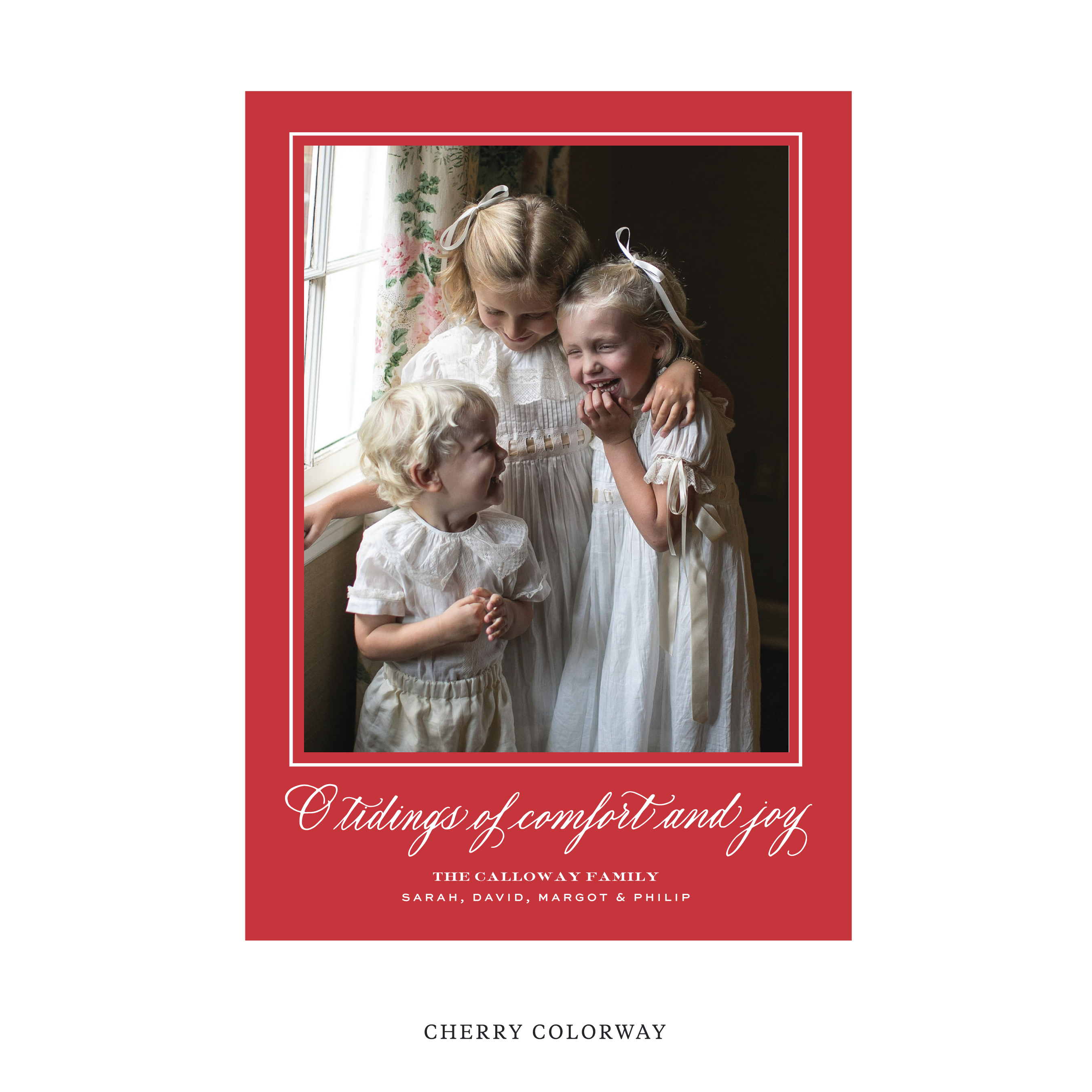 Calloway Classic Flat Print Holiday Card, Large
