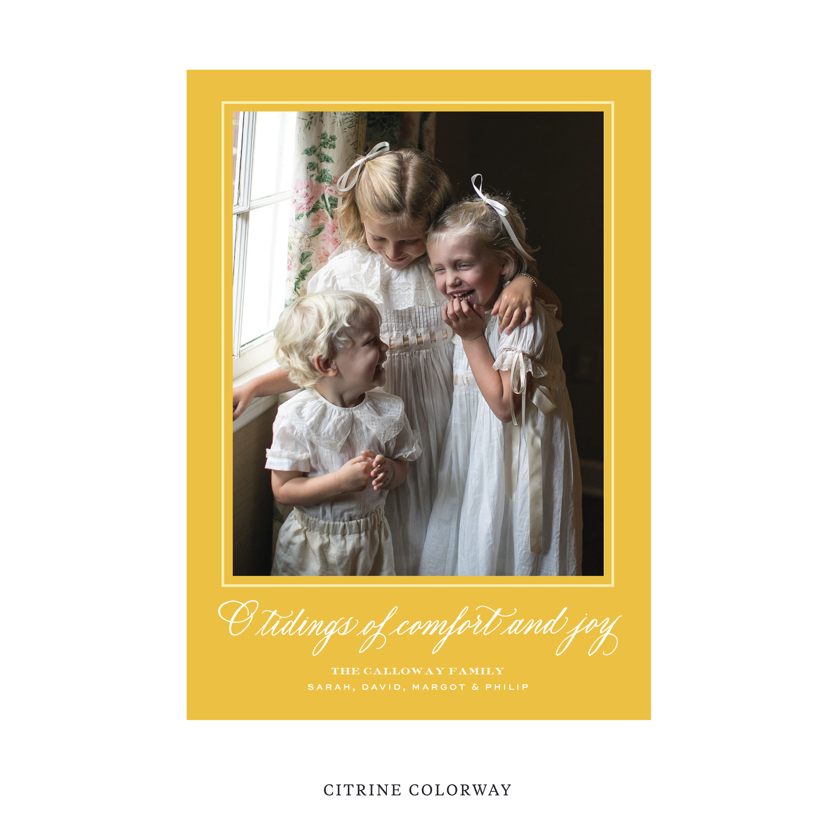 Calloway Classic Flat Print Holiday Card, Large