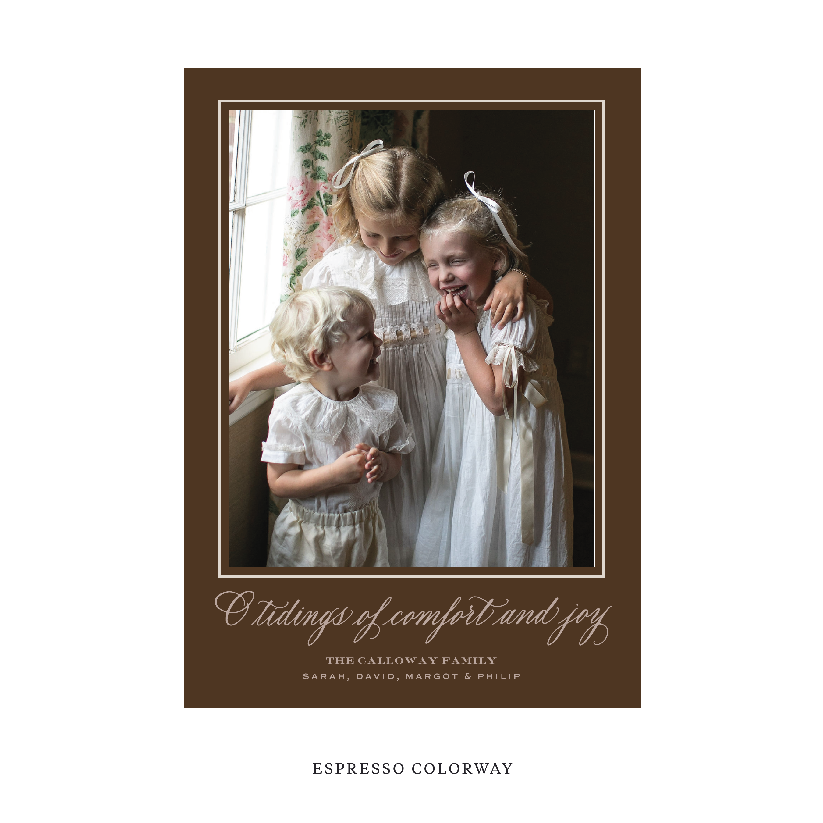 Calloway Classic Flat Print Holiday Card, Large