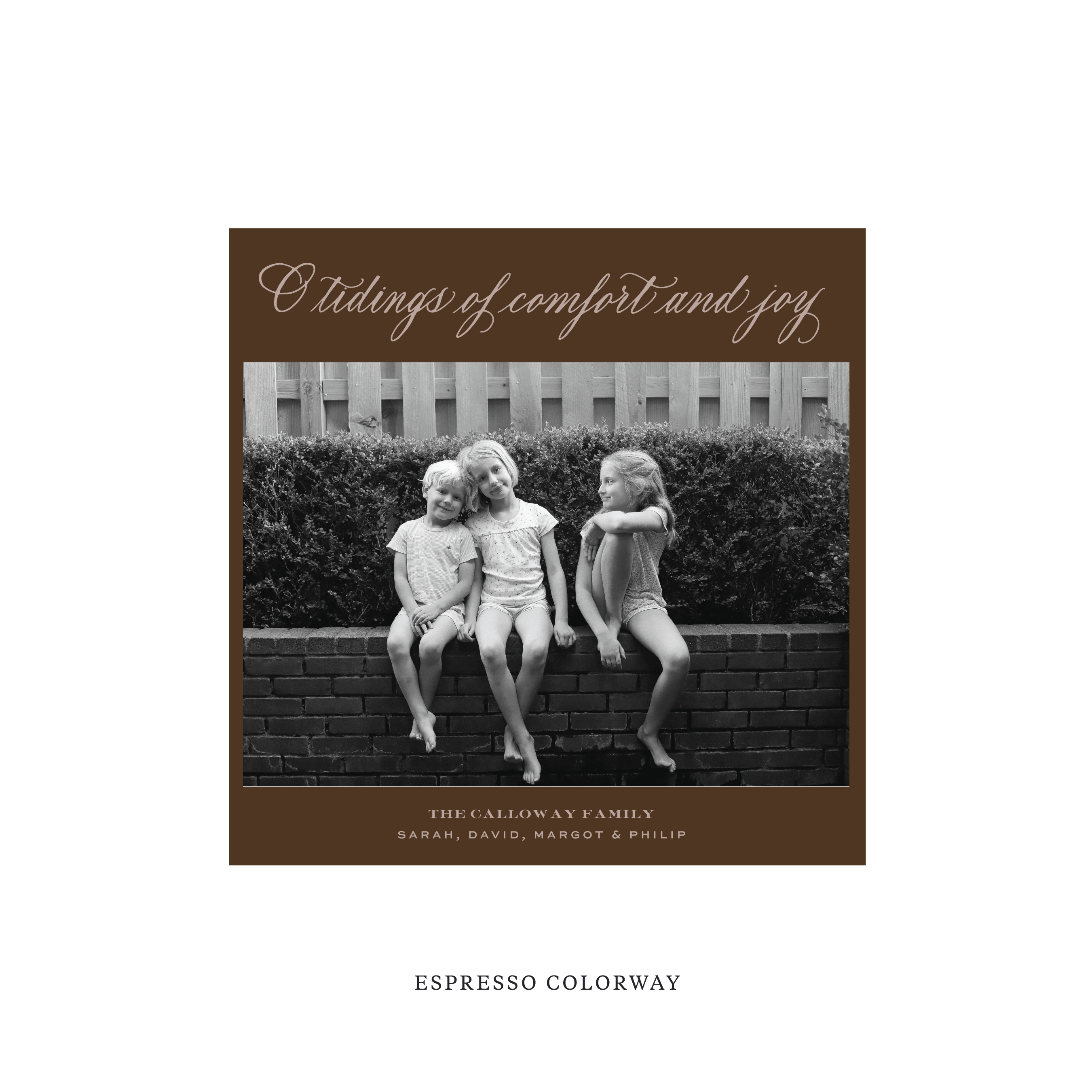 Calloway Flat Print Holiday Card, Square