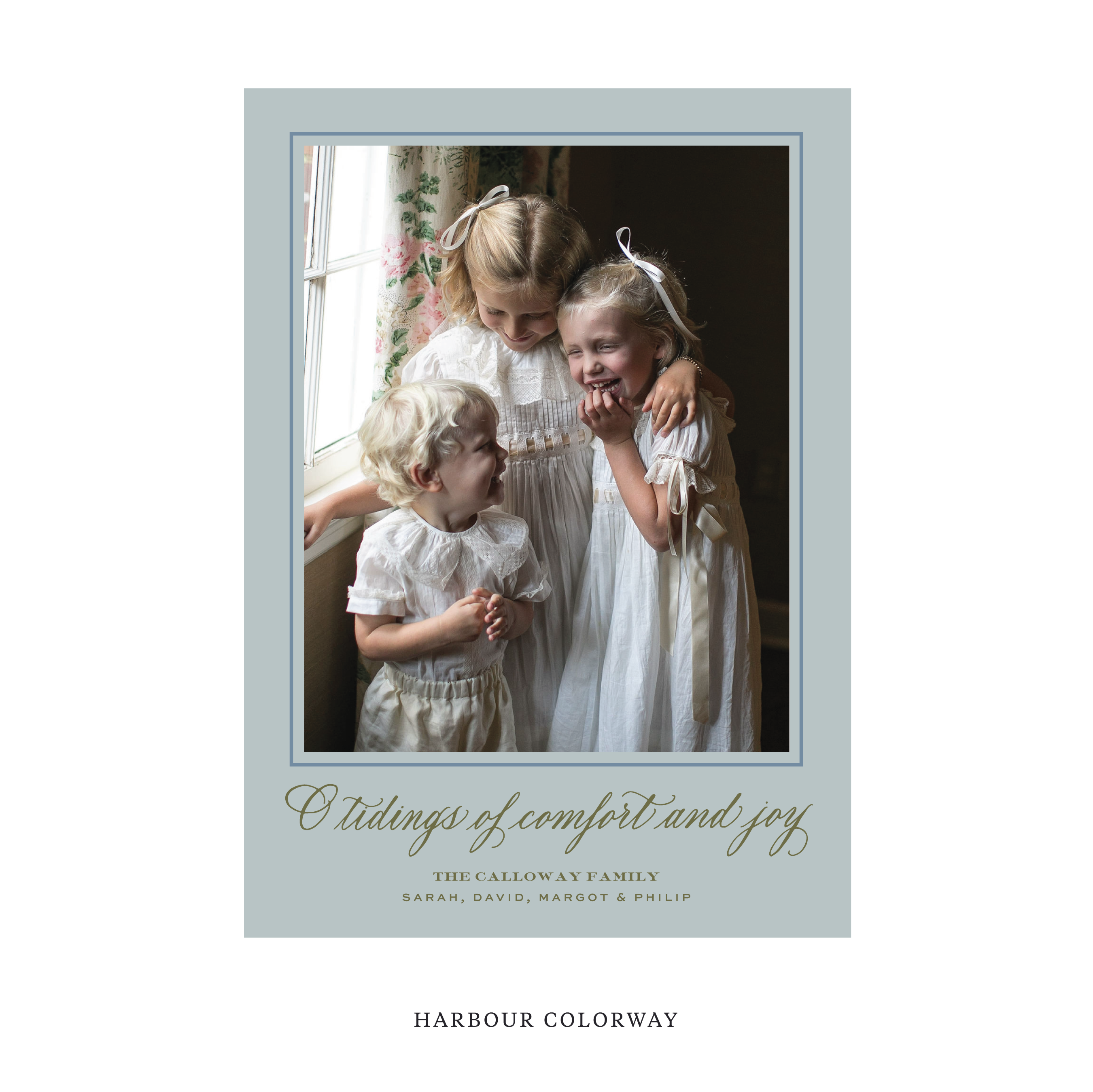 Calloway Classic Flat Print Holiday Card, Large