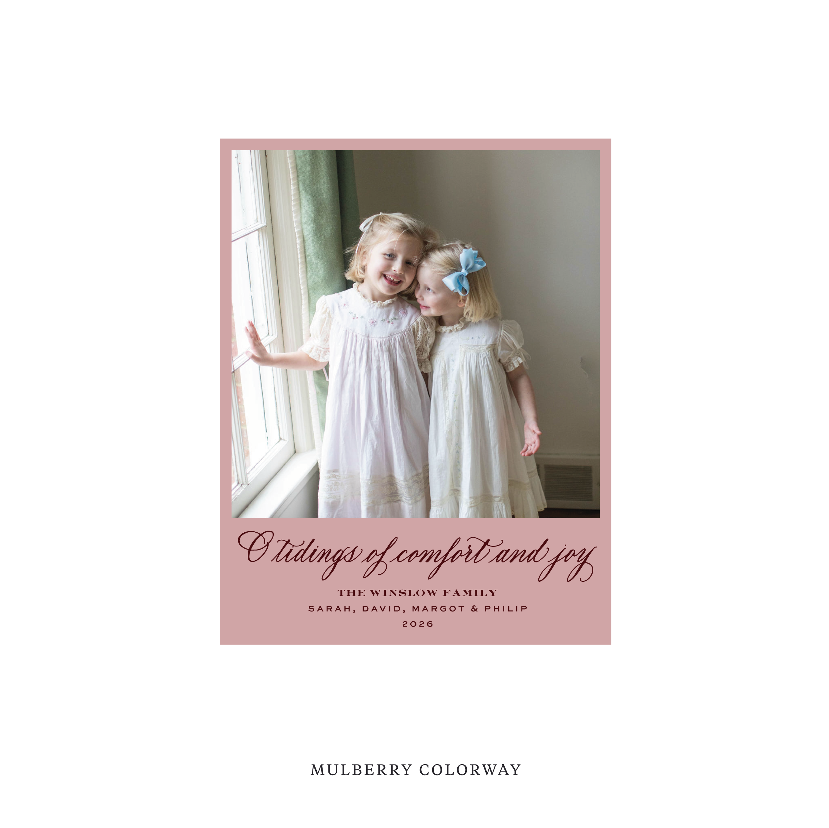 Calloway Classic Flat Print Holiday Card, Small