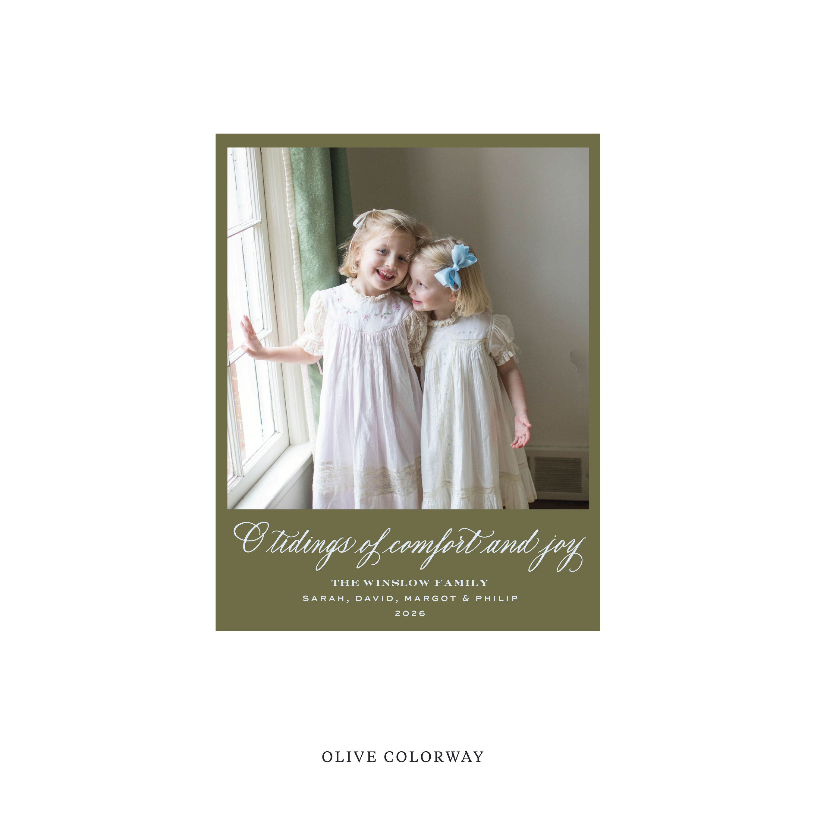 Calloway Classic Flat Print Holiday Card, Small