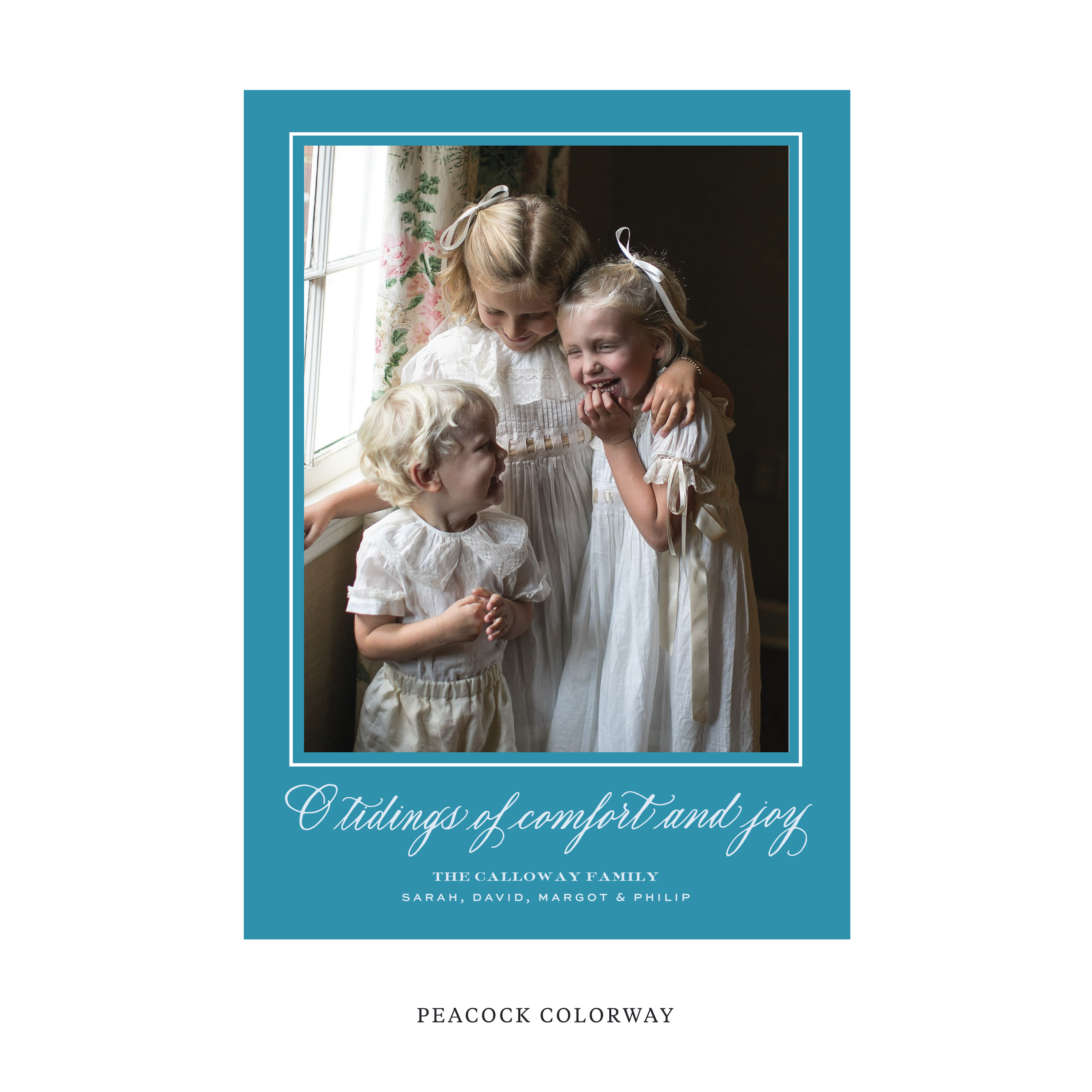 Calloway Classic Flat Print Holiday Card, Large