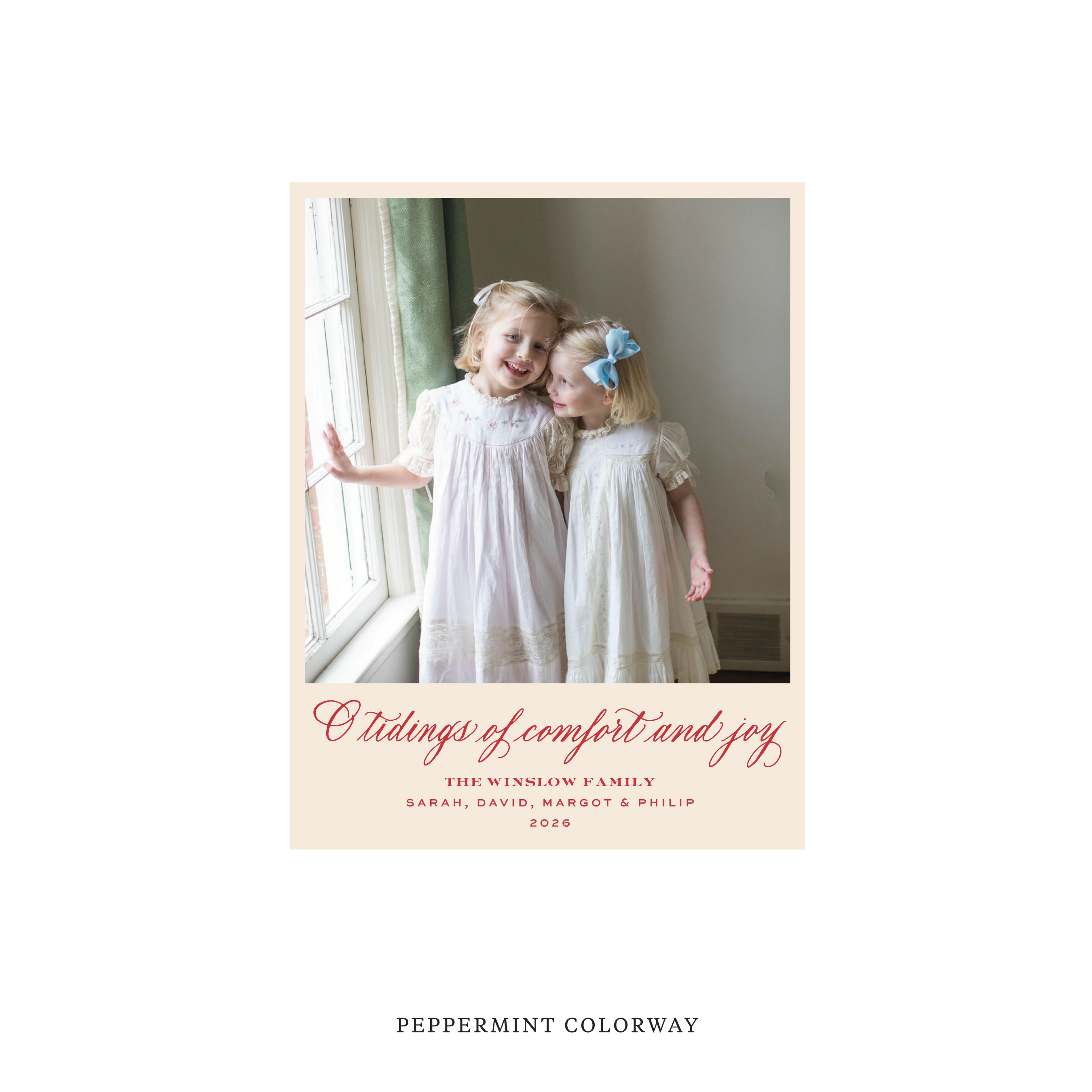 Calloway Classic Flat Print Holiday Card, Small