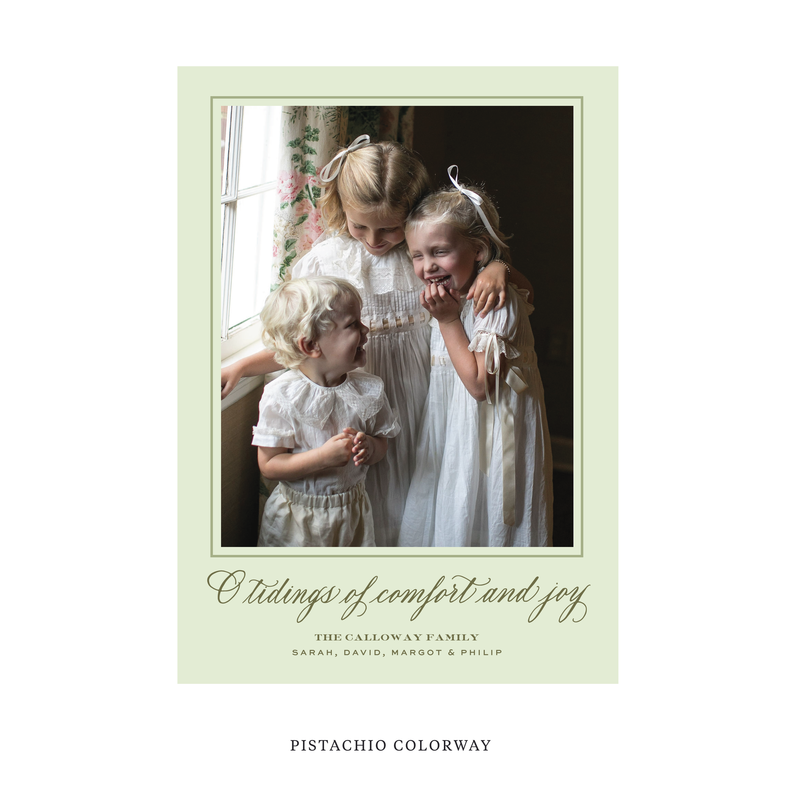 Calloway Classic Flat Print Holiday Card, Large