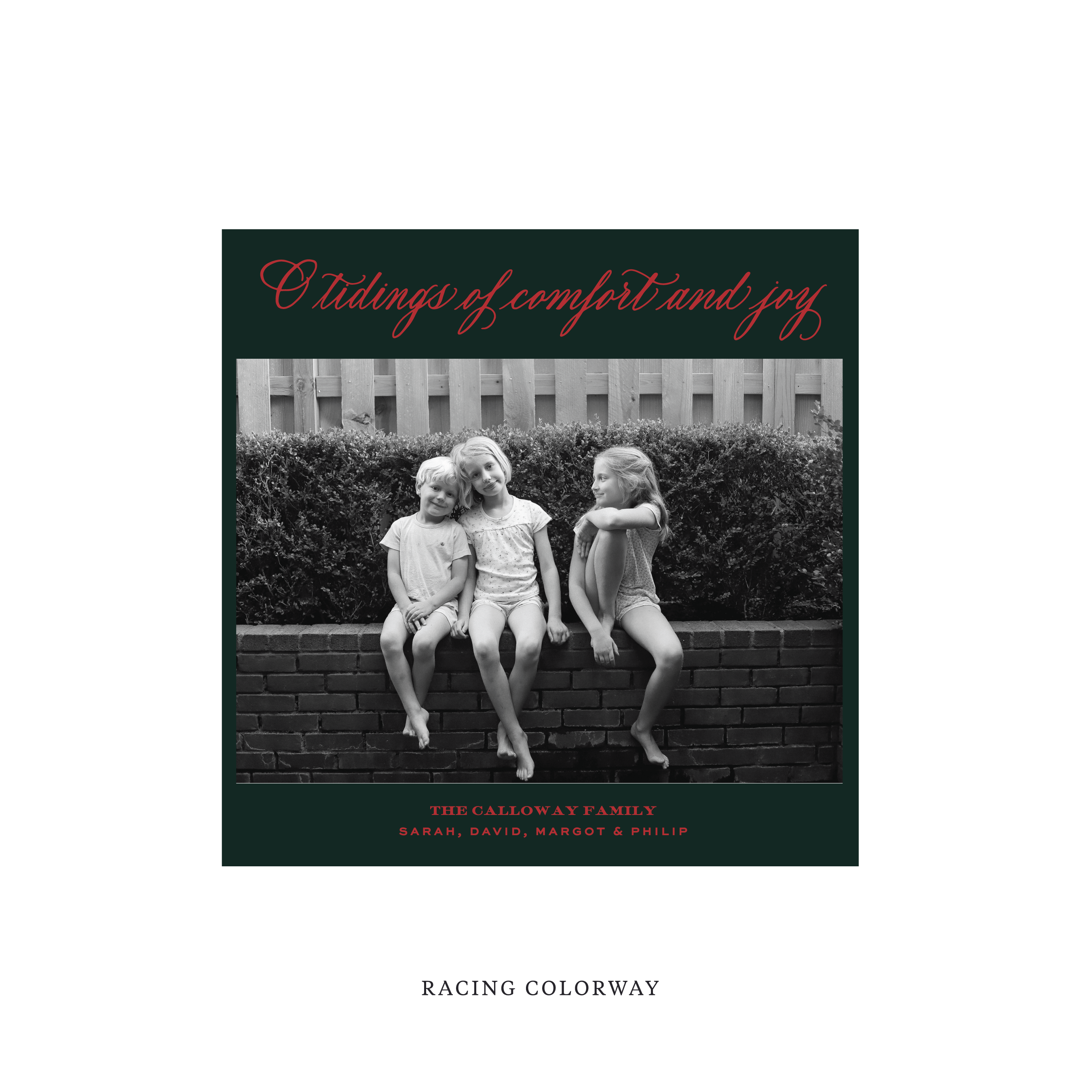 Calloway Flat Print Holiday Card, Square
