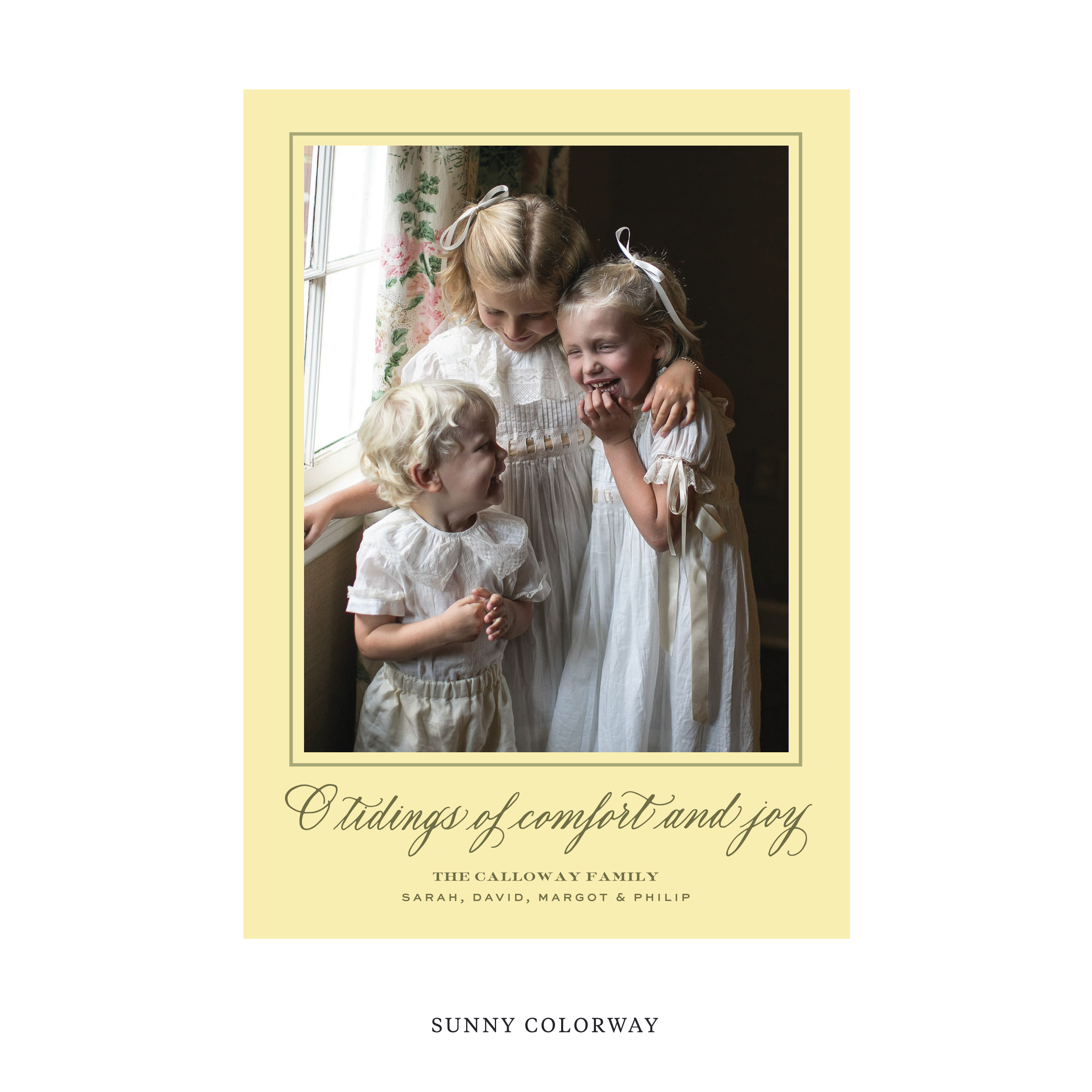 Calloway Classic Flat Print Holiday Card, Large