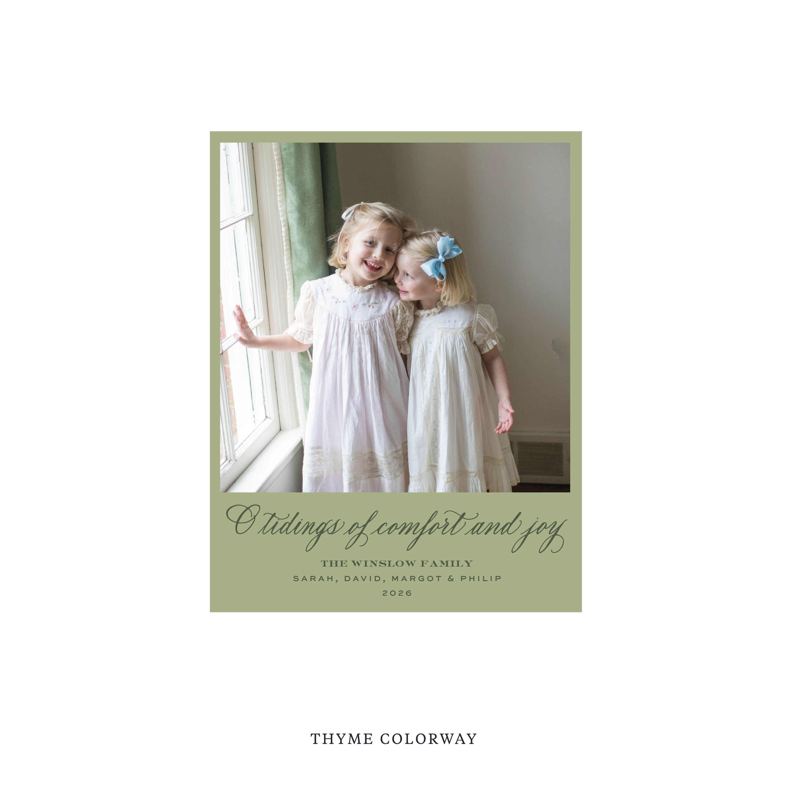 Calloway Classic Flat Print Holiday Card, Small