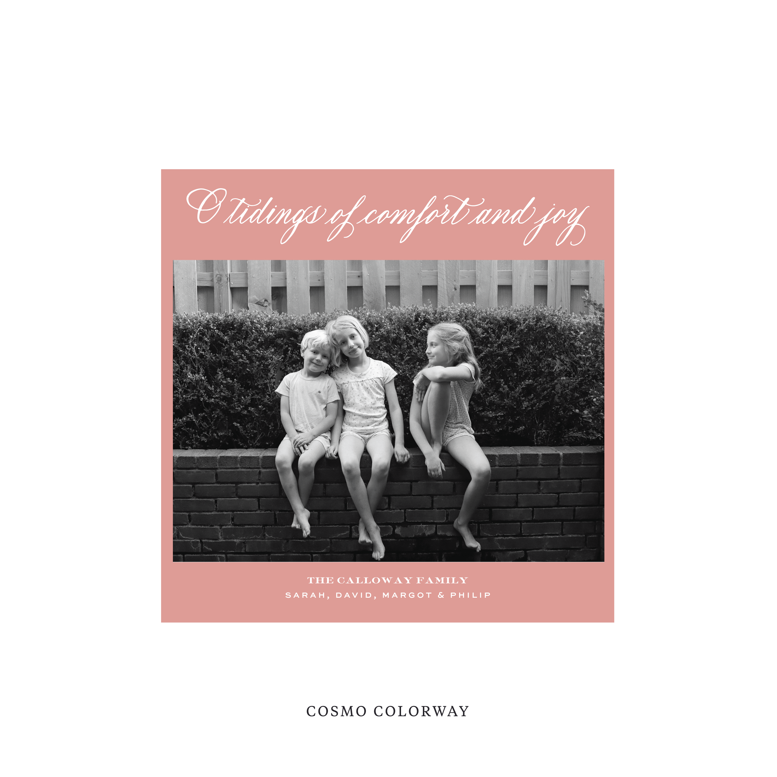Calloway Flat Print Holiday Card, Square