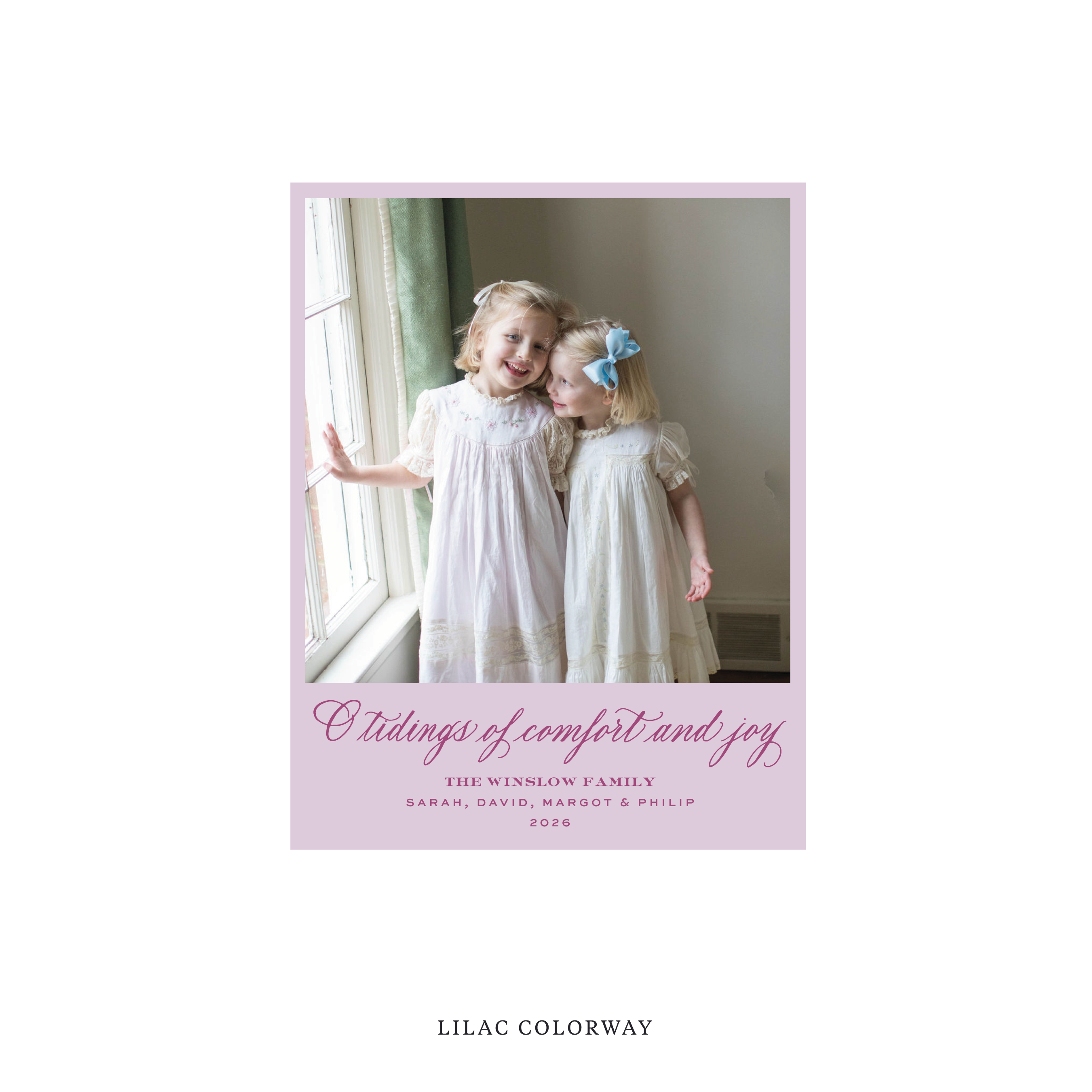 Calloway Classic Flat Print Holiday Card, Small