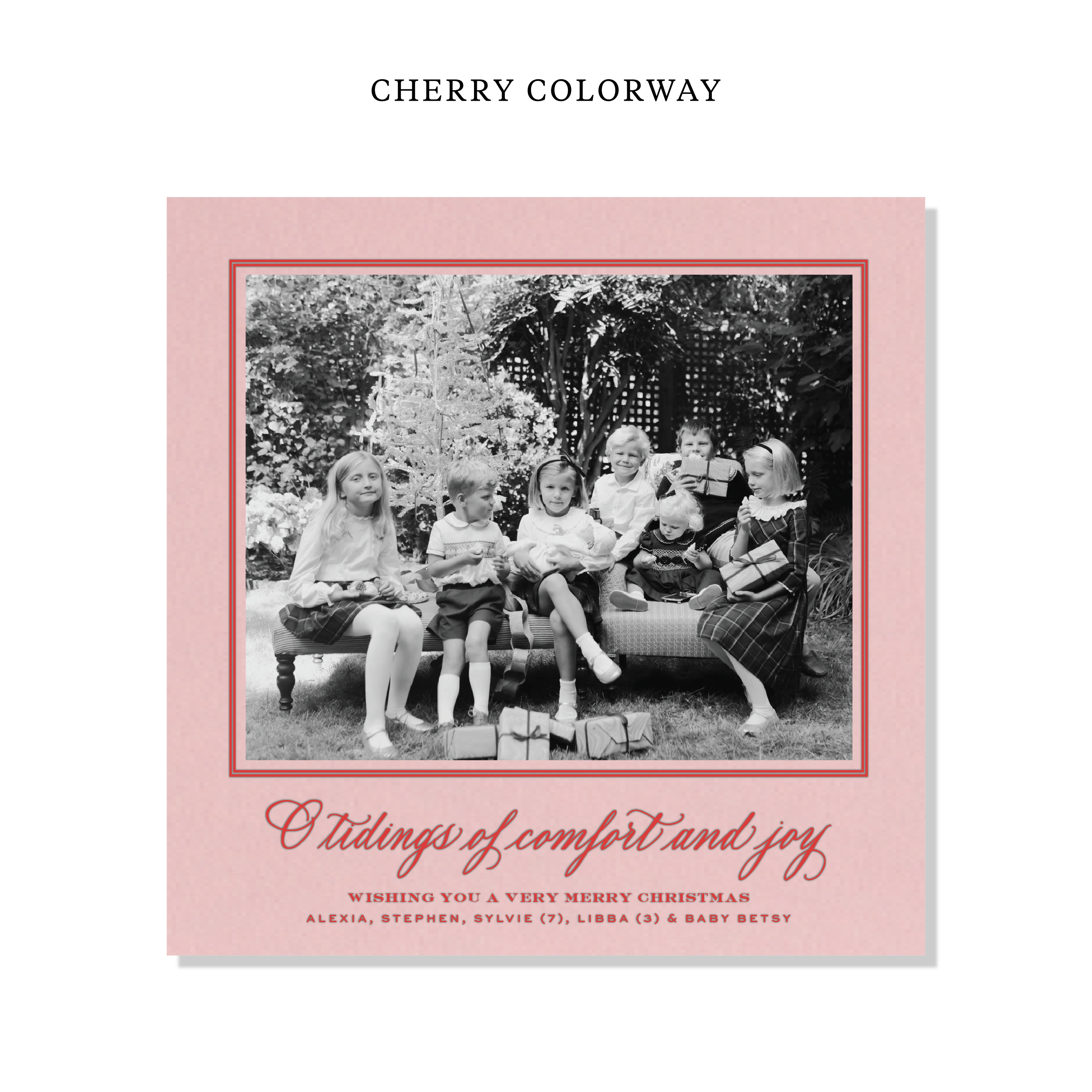 Calloway Letterpress Holiday Card, Large Square (Colored Paper)