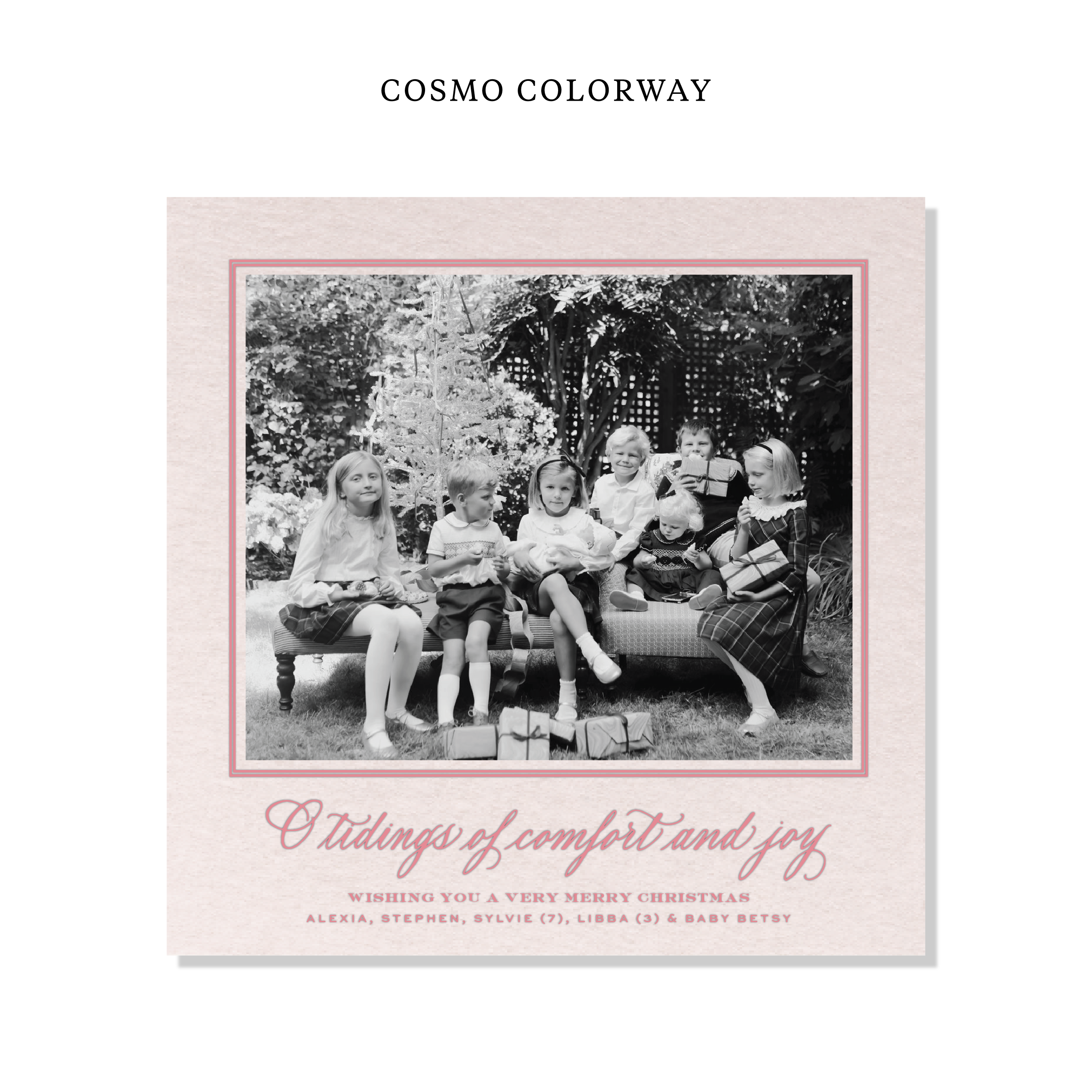 Calloway Letterpress Holiday Card, Large Square (Colored Paper)