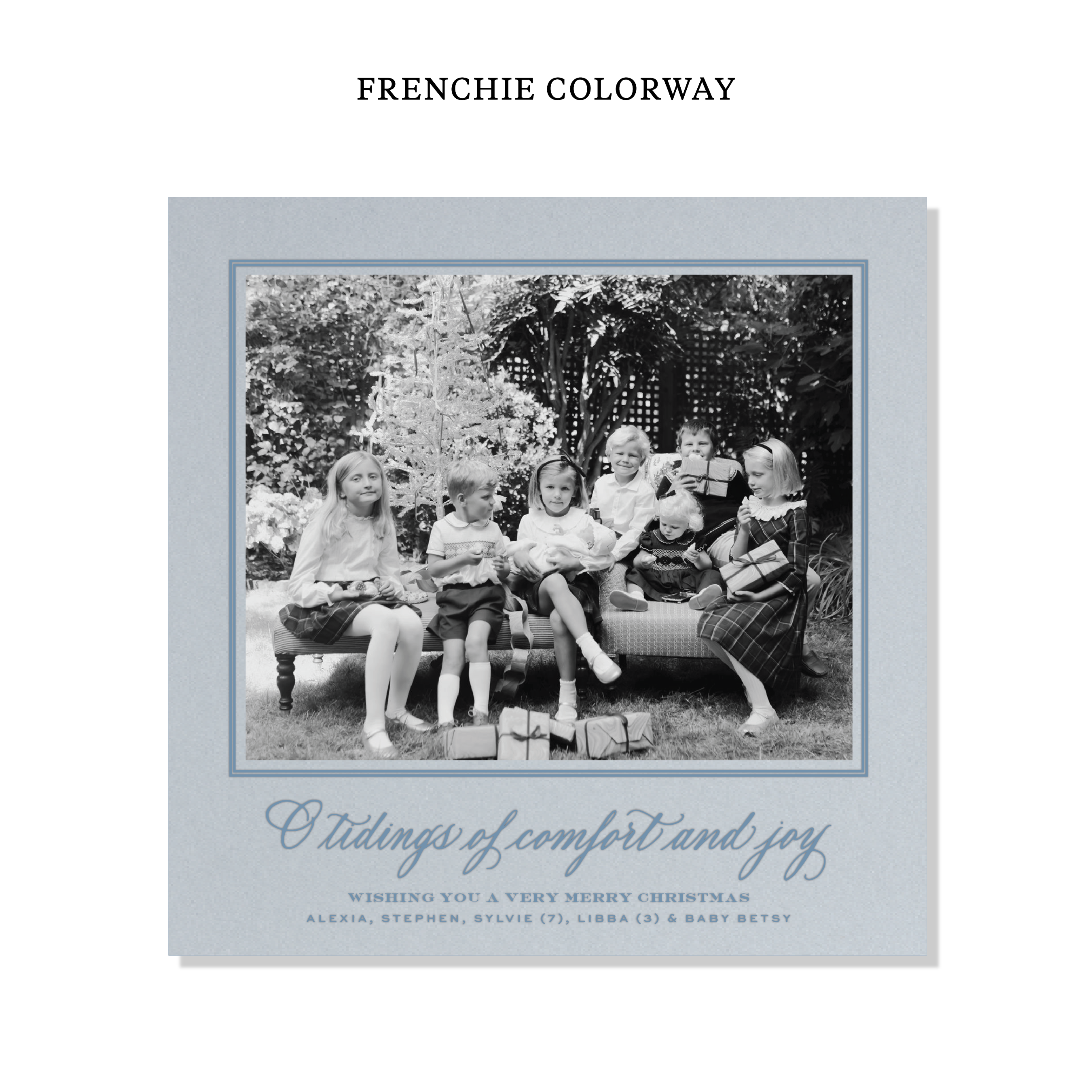 Calloway Letterpress Holiday Card, Large Square (Colored Paper)