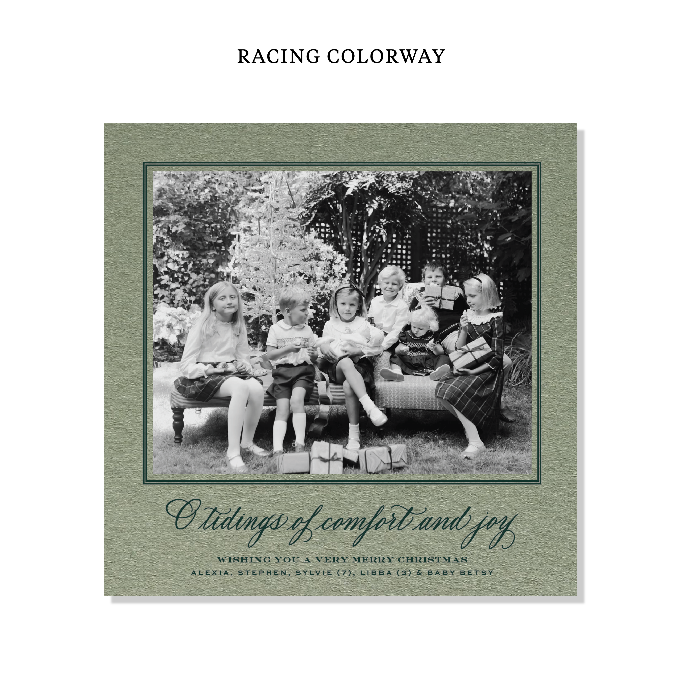 Calloway Letterpress Holiday Card, Large Square (Colored Paper)