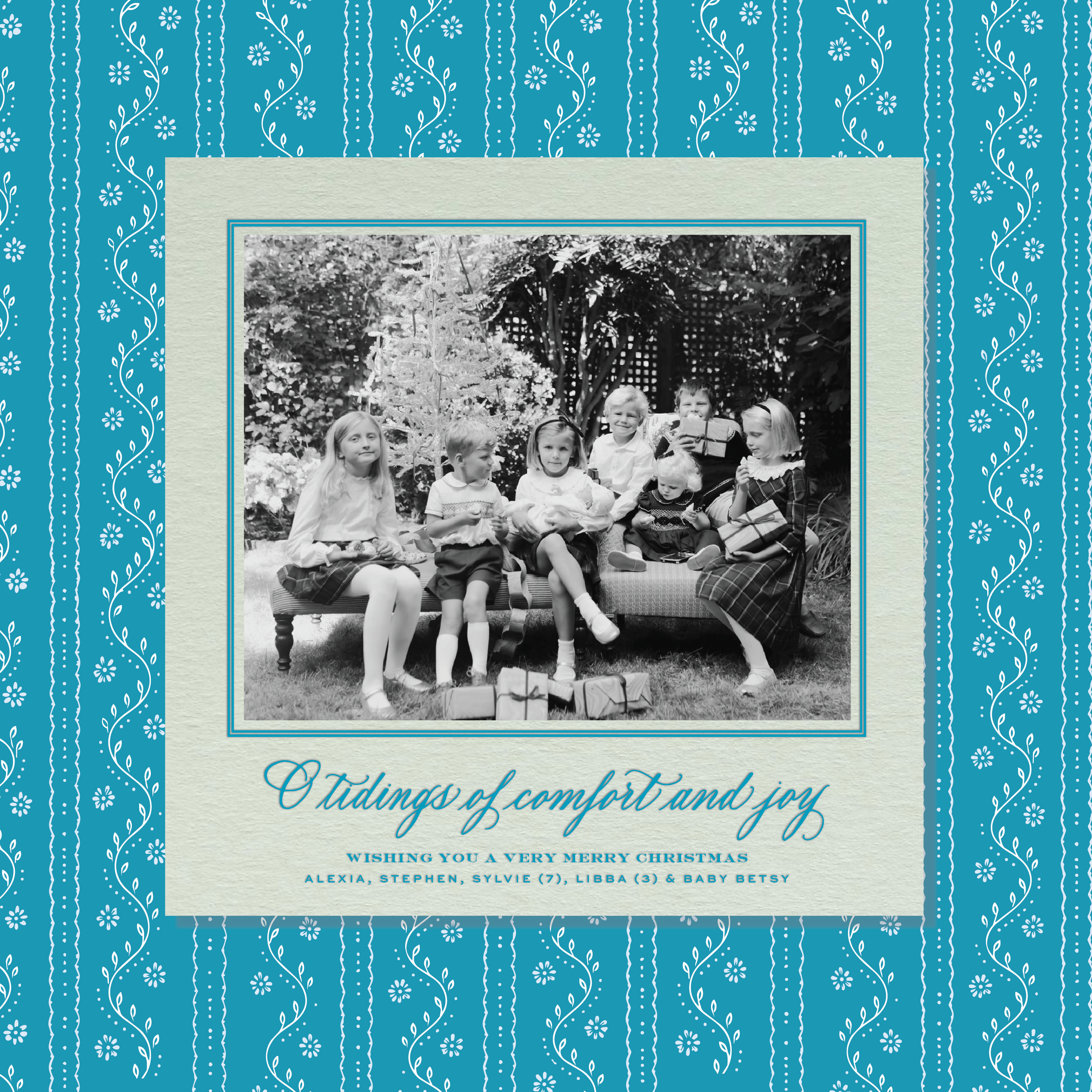 Calloway Letterpress Holiday Card, Large Square (Colored Paper)