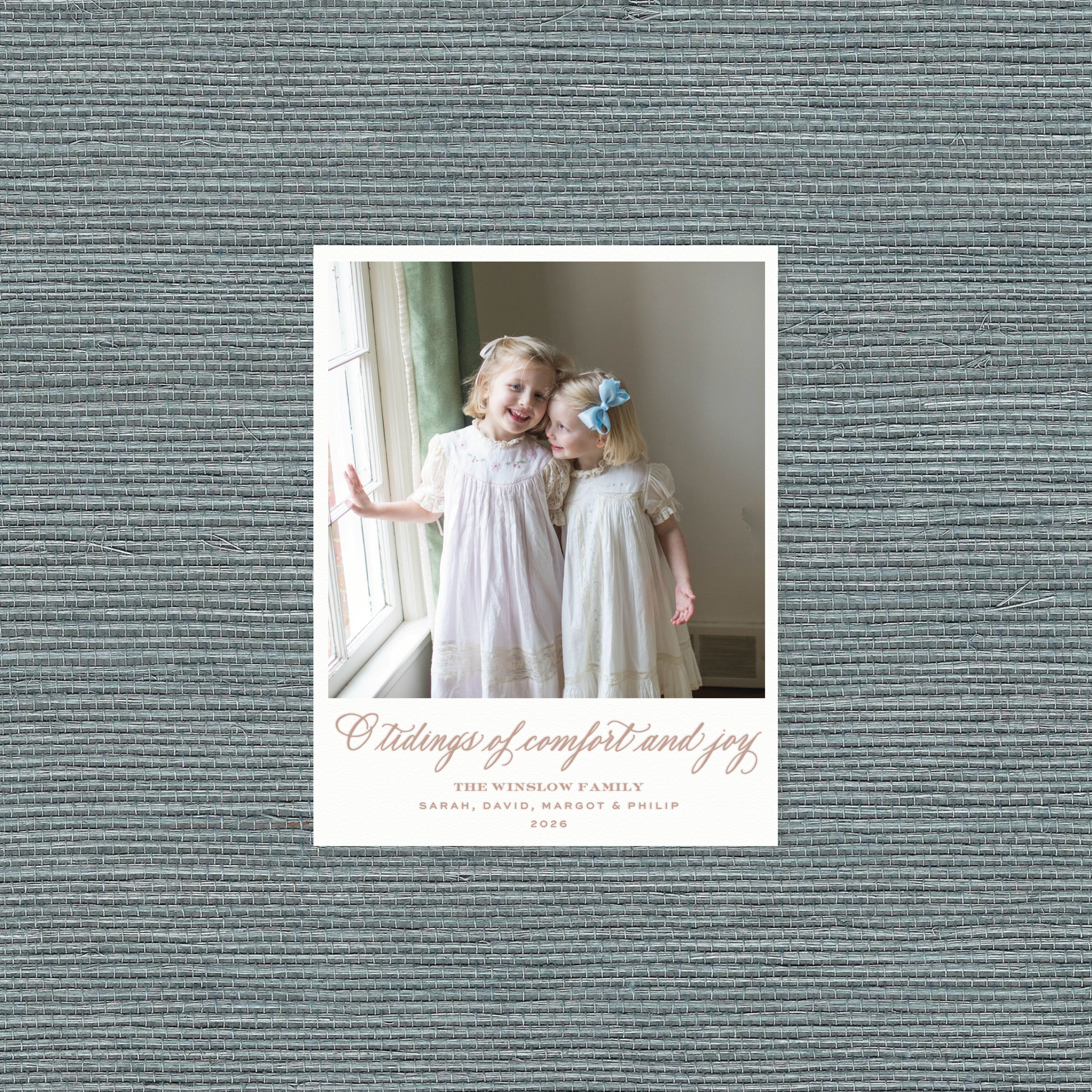 Calloway Letterpress Holiday Card, Small (White Paper)