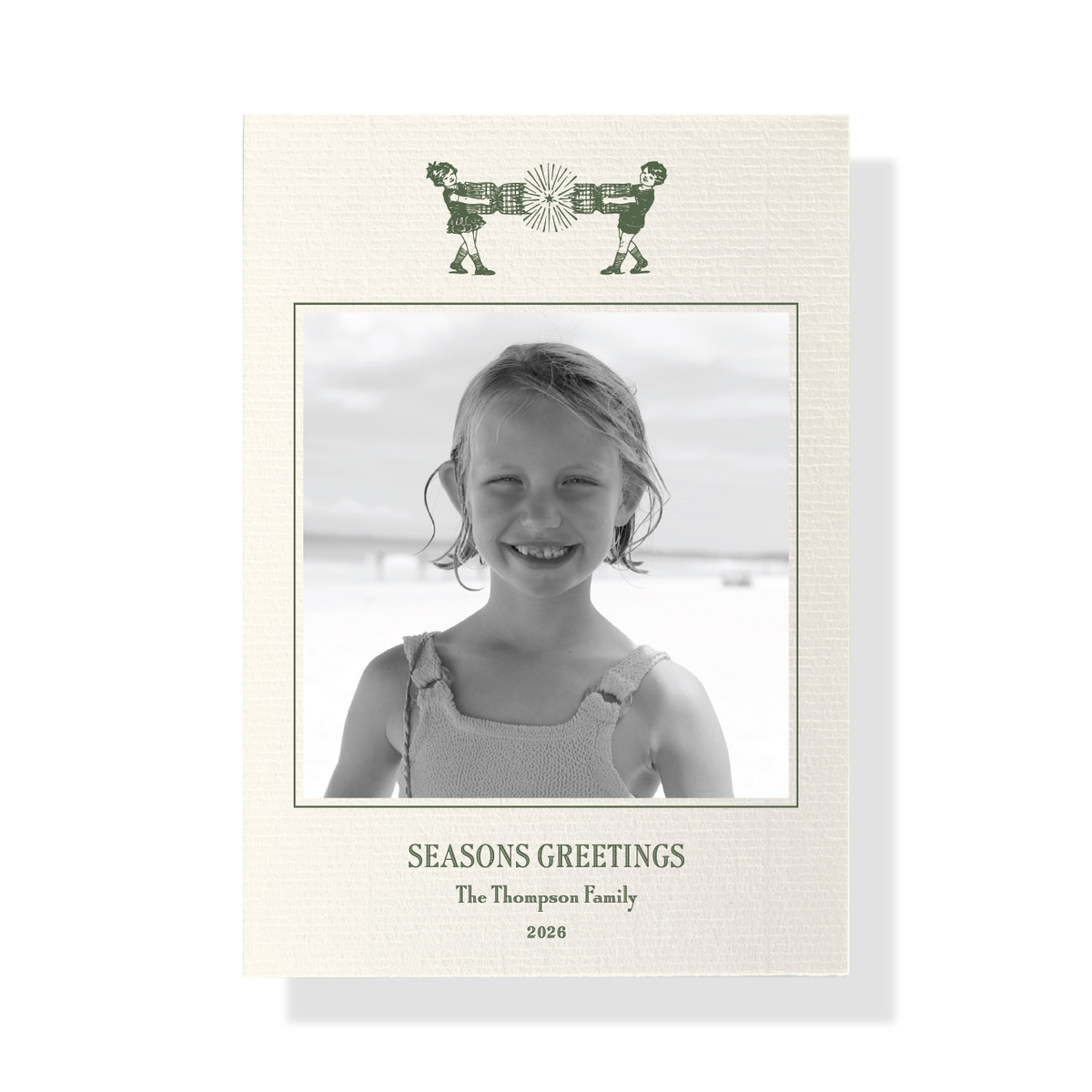 Cambridge Vintage Motif Classic Print Holiday Card